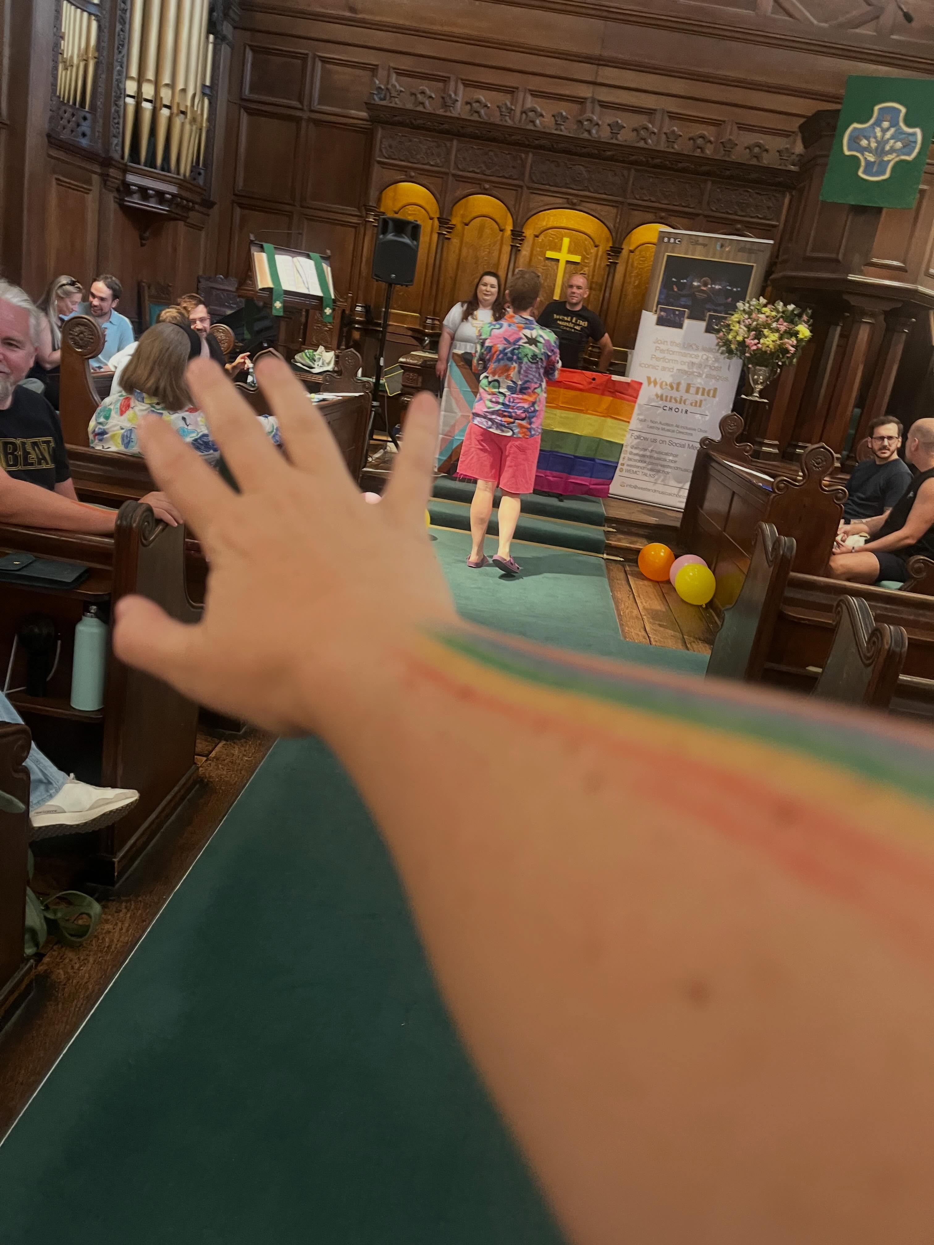 Pride week and Bake-off week at choir led to some intense sugar highs…. With @curleila and @the_wandering_gardener_