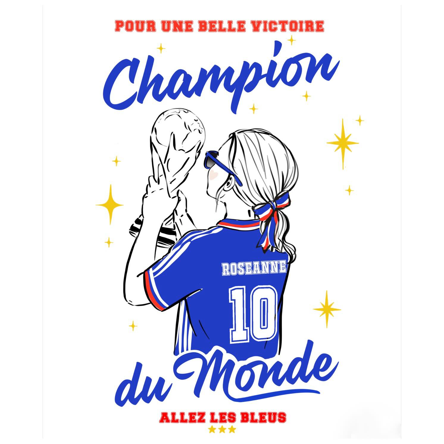 💙⚽️❤️ nos minis bleus derrière les bleus!! 😍 j’ai imaginé ce t-shirt pour eux.. et ils l’ont adopté! 😍 ils adorent : choisir leur coiffure, et surtout ajouter leur prénom et leur chiffre fétiche!! Bon match les bleus! #football #worldcup