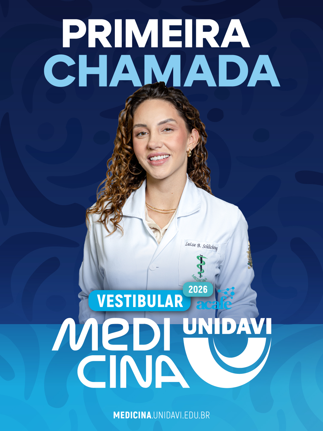 1ª Chamada do Vestibular Medicina Acafe | Inverno 2026 ❄
Confira o resultado e as orientações sobre como fazer a matrícula acessando 👉 https://universo.unidavi.edu.br/resultado-vestibular-medicina-acafe-inverno-2026/
Sejam bem vindos, futuros médicos! 💙
#unidavi #medicina #vestibularacafe #primeirachamada #medicinaunidavi