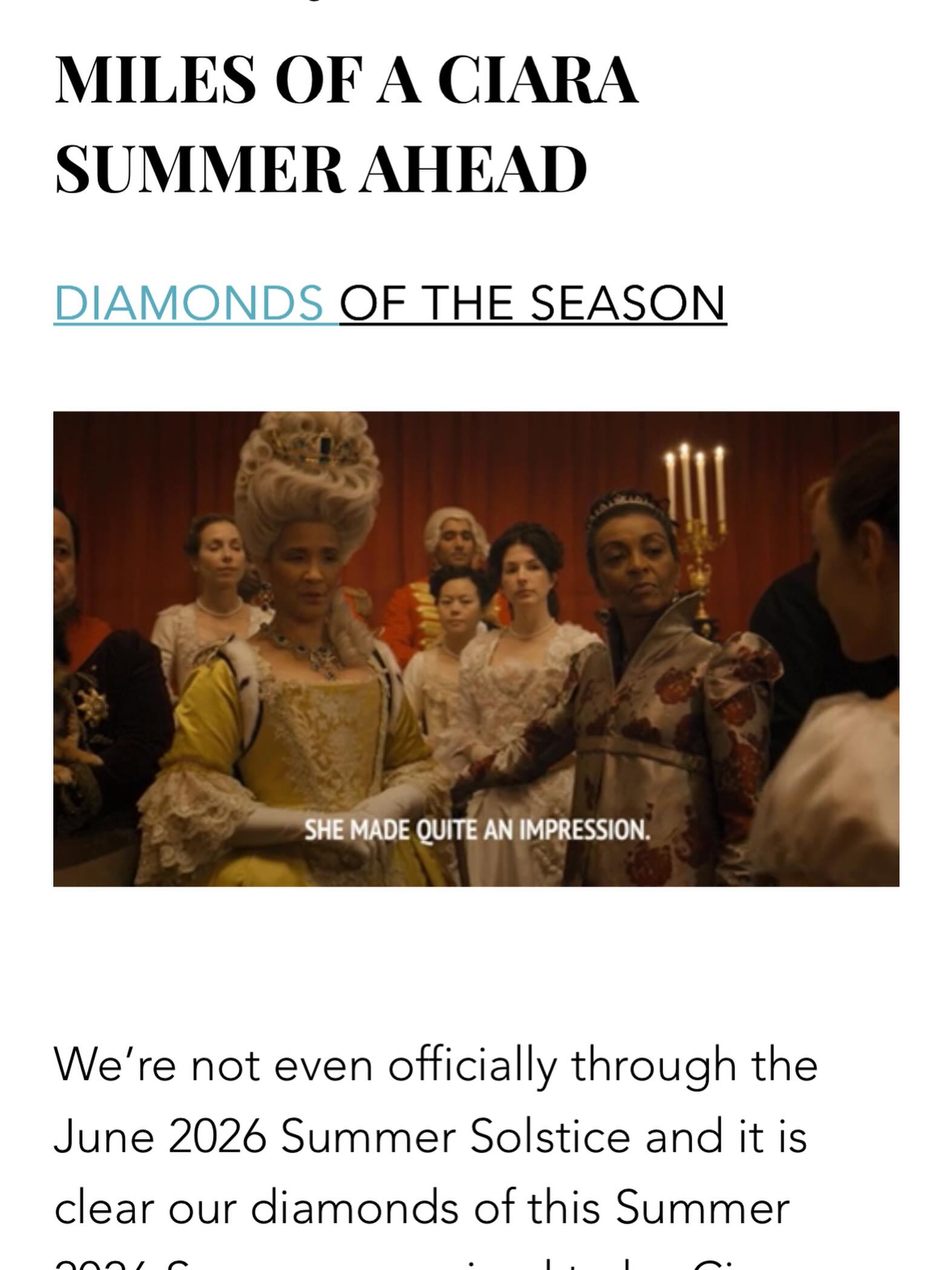 I know a 💎 when I see one! New blog is live and we are talking all about the incredible Ciara Miller and Olivia Miles with a pinch of shade 🕶️ to their counterparts, Amanda Batula and Caitlin Clark.
🔗 in bio
#wnba #ciara #inthecity #bravo #oliviamiles
