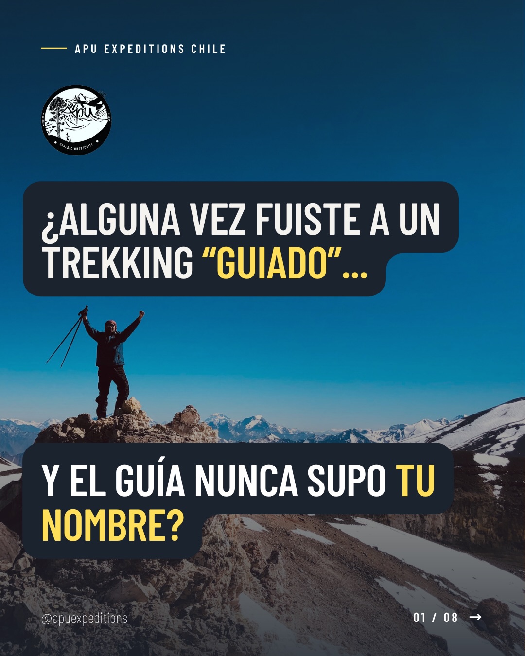 🏔️ En la montaña, ser “uno más del grupo” puede salir caro.
Un guía con 20 personas no acompaña: supervisa.
En grupos pequeños la cosa cambia.
El guía te lee: tu ritmo, tu respiración, el momento exacto de parar… antes de que lo pidas.
Por eso en Apu trabajamos con grupos de máximo 8 personas.
No es un detalle: es la diferencia entre que te acompañen o que te vigilen.
Comenta “Full Day” y te enviamos por DM nuestras próximas fechas. 👇