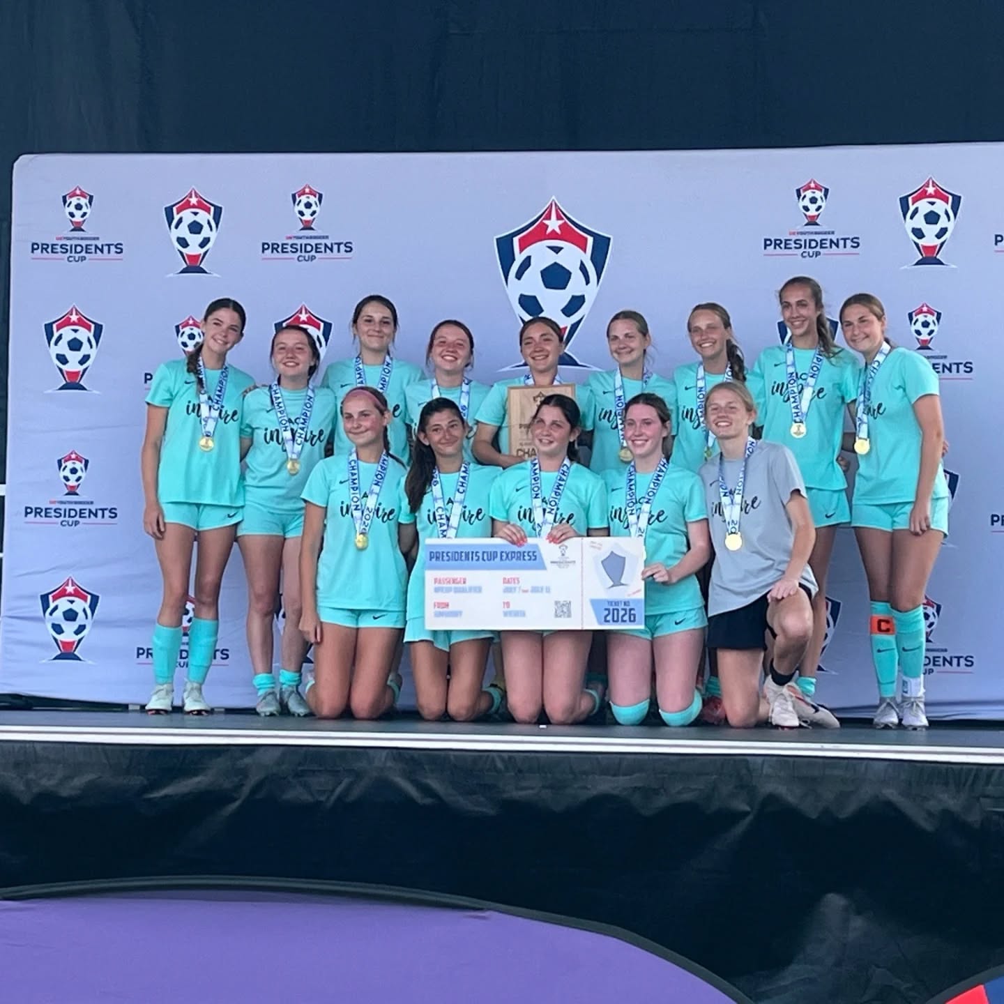 The 2010 Premier won the USYS Northeast Presidents Cup today 2-1. They went 4-0 this weekend with 4 come from behind victories.