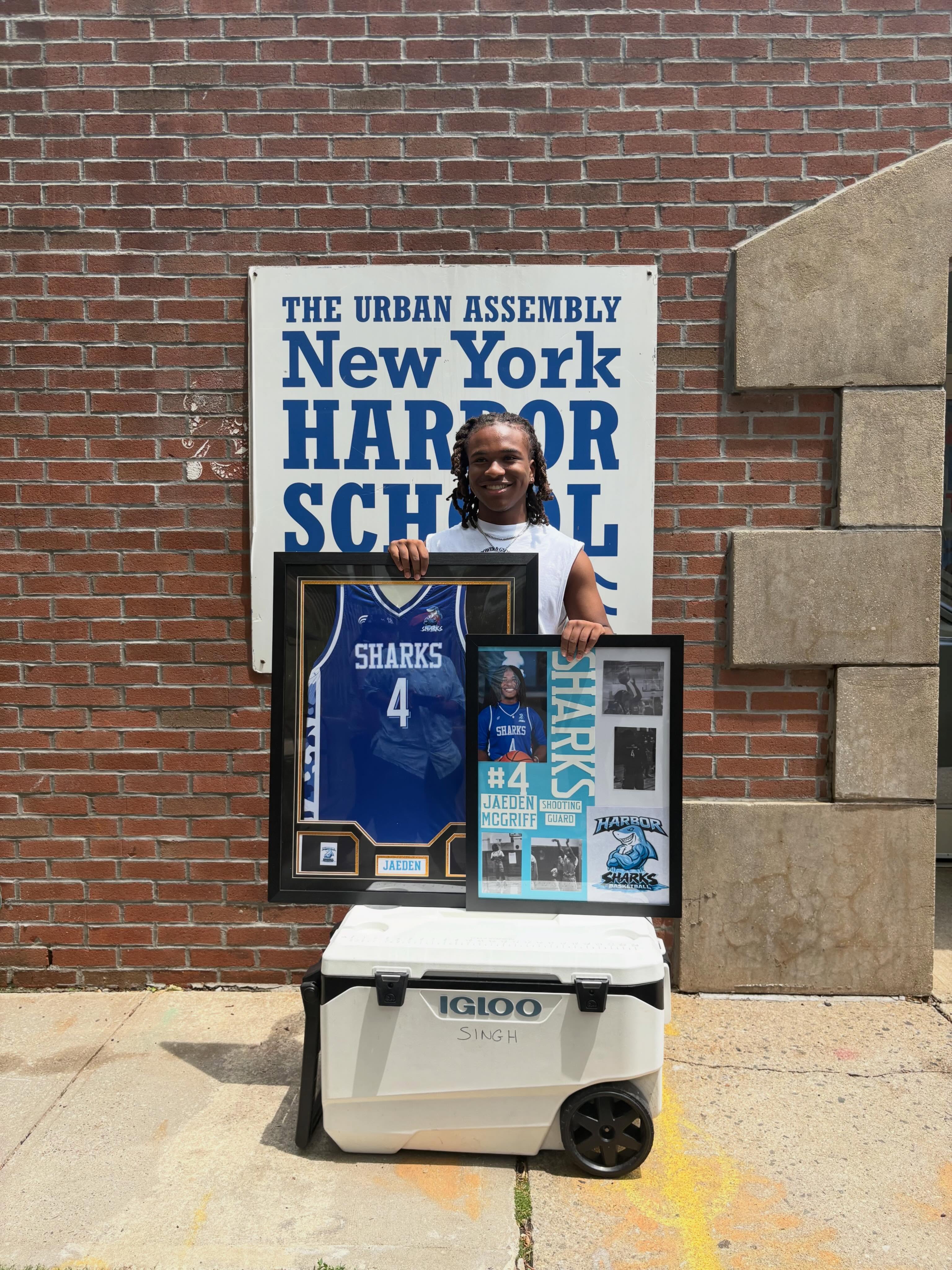 Today, Harbor School made history by retiring its first-ever basketball jersey.
Today we honor #4, Jaeden McGriff, a true Harbor Shark whose leadership, heart, and relentless determination left a lasting legacy.
As team captain, Jaeden played every game with unmatched tenacity, giving everything he had every time he stepped on the court. He led his team to an undefeated season, and while they came up just short in the championship, their incredible journey will never be forgotten.
As a senior, Jaeden knew he had the unwavering support of his teammates, coaches, and the entire Harbor School community. That bond is what makes Harbor family.
Congratulations, Jaeden, on this well-deserved honor. Your jersey may hang in the rafters, but your impact will live on in every player who wears a Harbor uniform.
We will miss you, but remember... once a Harbor Shark, always a Harbor Shark. 🦈💙🏀
#HarborSharks #JerseyRetirement #Legacy #TeamCaptain UndefeatedSeason HarborPride OnceASharkAlwaysAShark ClassOf2026 SharkNation