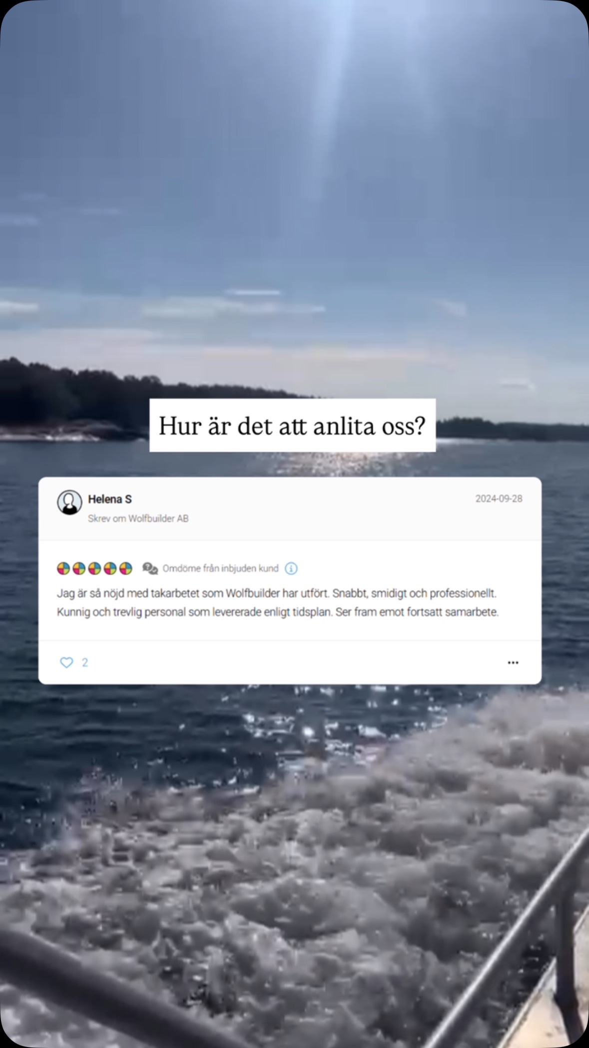 Vad tycker våra kunder om oss?✨
Vi blir alltid glada när våra kunder delar med sig av sina upplevelser.
Så här skriver Helena S🤩
Stort tack för de fina orden 🙏🏻