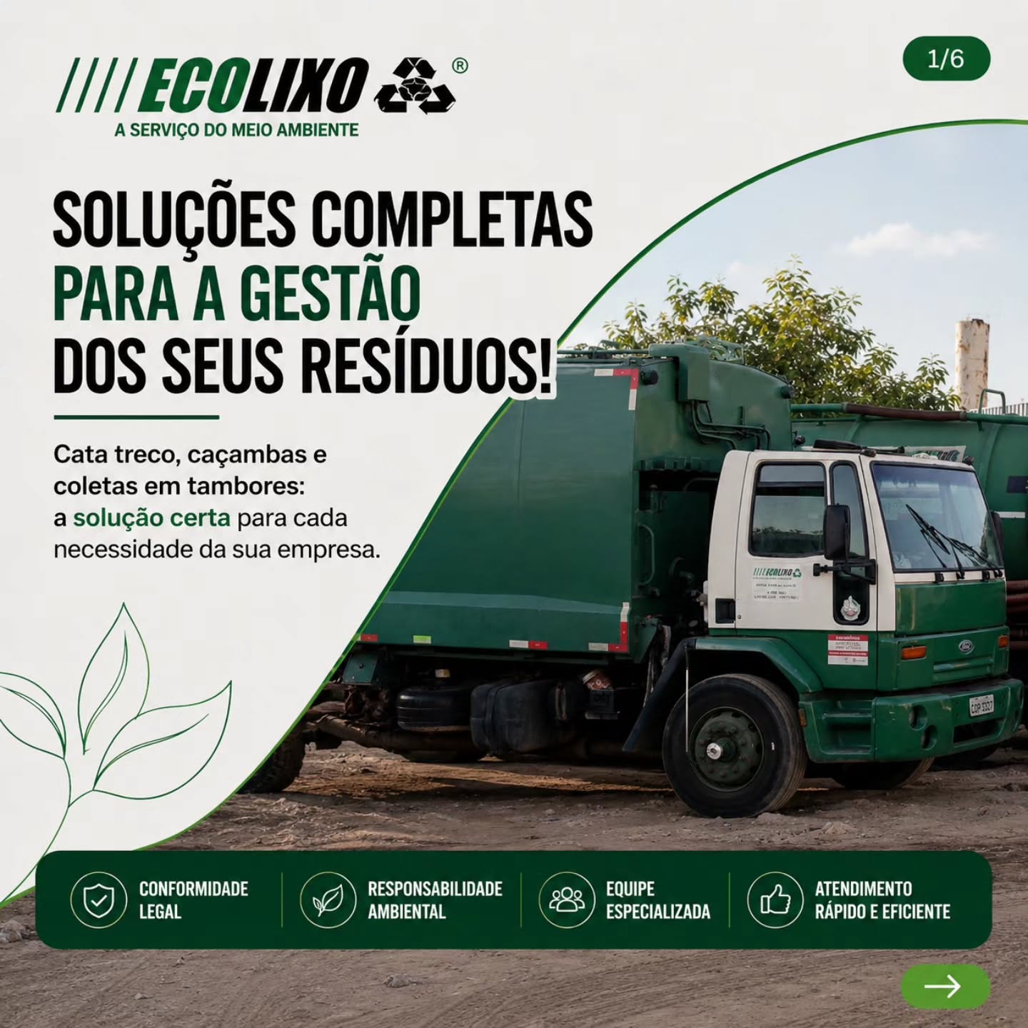 ♻️ Soluções completas para a gestão dos seus resíduos!
A Ecolixo oferece serviços de: ✅ Cata Treco ✅ Locação de Caçambas 5m³ ✅ Coletas em Tambores para resíduos líquidos, pastosos e sólidos
Tudo com segurança, responsabilidade ambiental e conformidade com a legislação.
📌 Importante: Trabalhamos exclusivamente com caçambas de 5m³ (grandes).
📲 Solicite seu orçamento: 📞 (16) 99315-9821
#Ecolixo #GestãoDeResíduos #Caçamba #CataTreco #ColetaDeResíduosSustentabilidadeMeioAmbienteFrancaSP