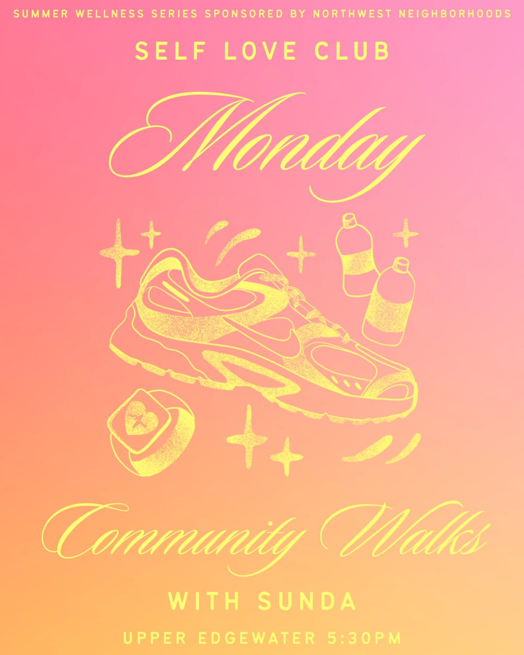 Monday Evening Reset: Let’s Walk It Out Together
Is it just us, or do Mondays always come with a side of mental clutter? Let’s skip the doom scroll, step away from our screens, and start the week by pouring some love back into our own cups. Join us tonight for our weekly Mental Health Community Walks!
For all the beautiful new faces joining us, we are so excited to welcome you! This club was built by our founder, Sunda, who wanted to create free, safe, and judgment-free sanctuaries where everyday people can simply show up and slow down.
Tonight is all about clearing out the overthinking, skipping the awkward small talk with real mental health check-ins, and enjoying some low-pressure movement. Best of all, you get to let your guard down and just breathe, knowing you’re walking in a supportive pack that completely has your back.
No expectations, no cost, and absolutely no pressure. Grab a friend, your dog, or just yourself—we can’t wait to walk with you!
📅 When: Tonight at 5:30PM
📍 Where: Upper Edgewater - Meet @ The Cleveland Sign
💰 Cost: Always free, always accessible
First time walking with us this summer? DM us with questions.