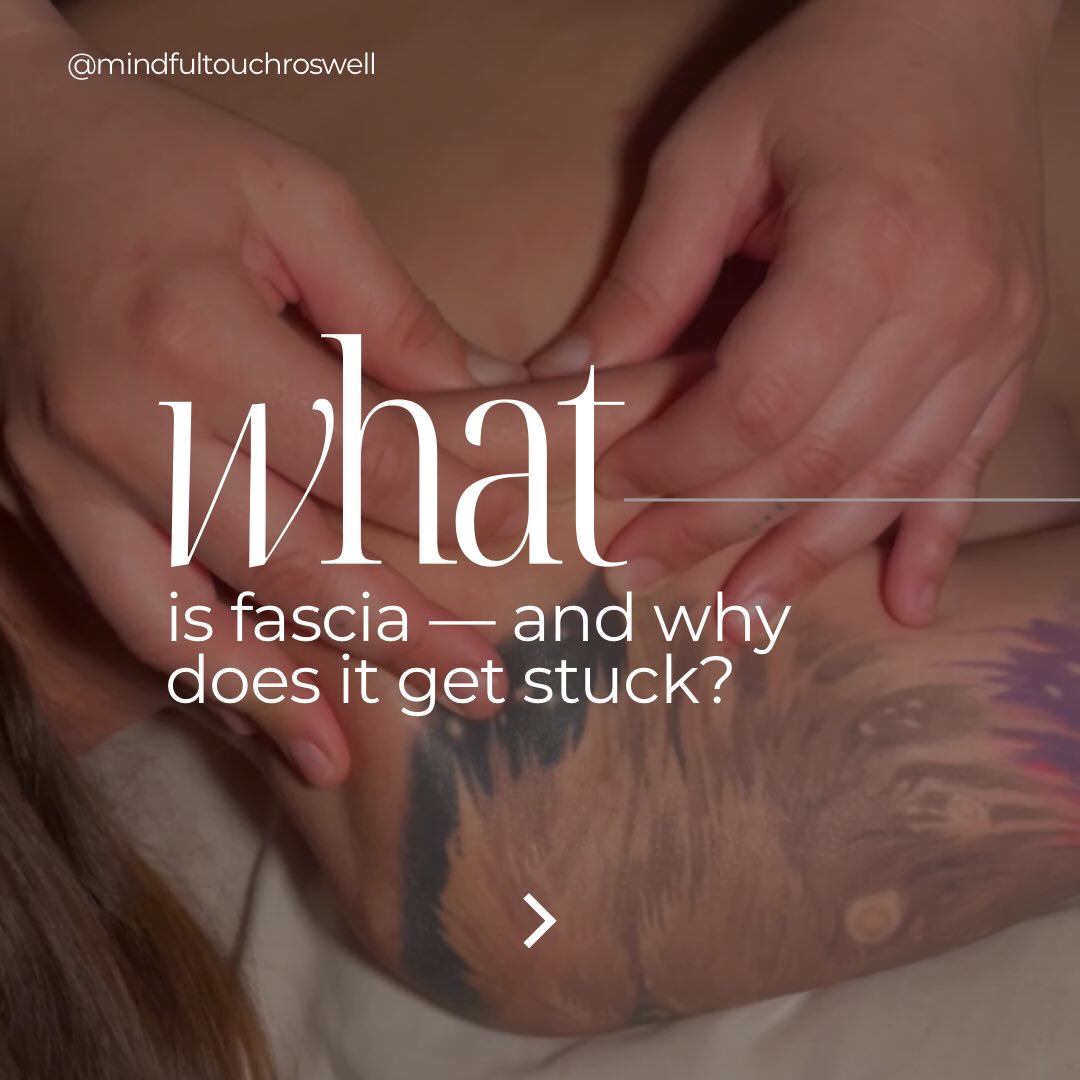 Your body has a hidden layer that might be why you’re always tight.
It’s called fascia — a web of connective tissue that wraps around every muscle, bone, nerve, and organ in your body. Think of the thin white film on a raw chicken breast. It’s literally everywhere, and it connects everything.
When you’re stressed, dehydrated, or sitting too long, fascia starts to dry out and harden. It loses its glide, gets sticky, and pulls on everything around it. That deep tightness that never fully goes away? That’s usually fascia.
This is why I use techniques like skin rolling — the slow, intentional pressure creates heat and friction that softens the tissue and helps it actually release.
Stretching works the muscle. This works the fascia. There’s a difference. 👇
If you’ve been dealing with chronic tightness and nothing seems to fix it, I’d love to help. Book at the link in my bio.
#fascia #massagetherapy #roswellga #bodywork #skinrolling