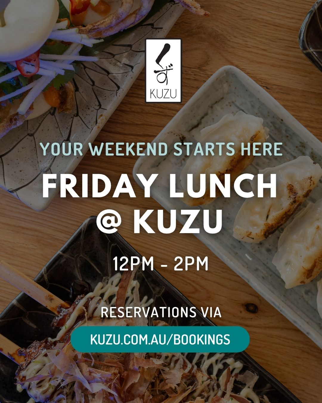 Friday arvos are a write-off anyway, wouldn’t you much rather hit the road and head for Woodend, order up a table of Izakaya and pop the top off a bottle of Macedon Ranges vino? Of course!
And for our road-trippers from Melbourne, we’re only an hour drive or a cruisy V/Line trip - you’ll be back in time for tea!
Bookings open from 12pm - 2pm, head to our website to make a reservation.
#KuzuIzakaya #WoodendEats #MacedonRanges #FridayLunch