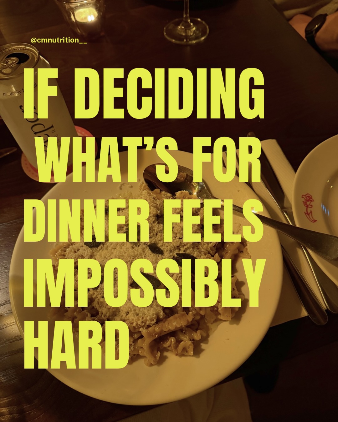 If deciding what to make for dinner feels impossibly hard, it’s probably not about dinner.
For a lot of autistic and ADHD brains, interoception doesn’t always work the way we’re told it should. Hunger doesn’t always show up as hunger. Sometimes it shows up as irritability, brain fog, overwhelm. Sometimes it doesn’t show up at all.
So the day slips by. Meals get skipped because the cues weren’t there or because eating started to feel like a demand and the body just couldn’t.
By dinner time the executive function needed to decide what to eat is completely gone. And now there’s all this pressure on one meal to make up for the whole day.
This is something I see a lot of working with neurodivergent adults and people with ARFID. It makes complete sense when you understand everything that came before it.
It’s not just about dinner.