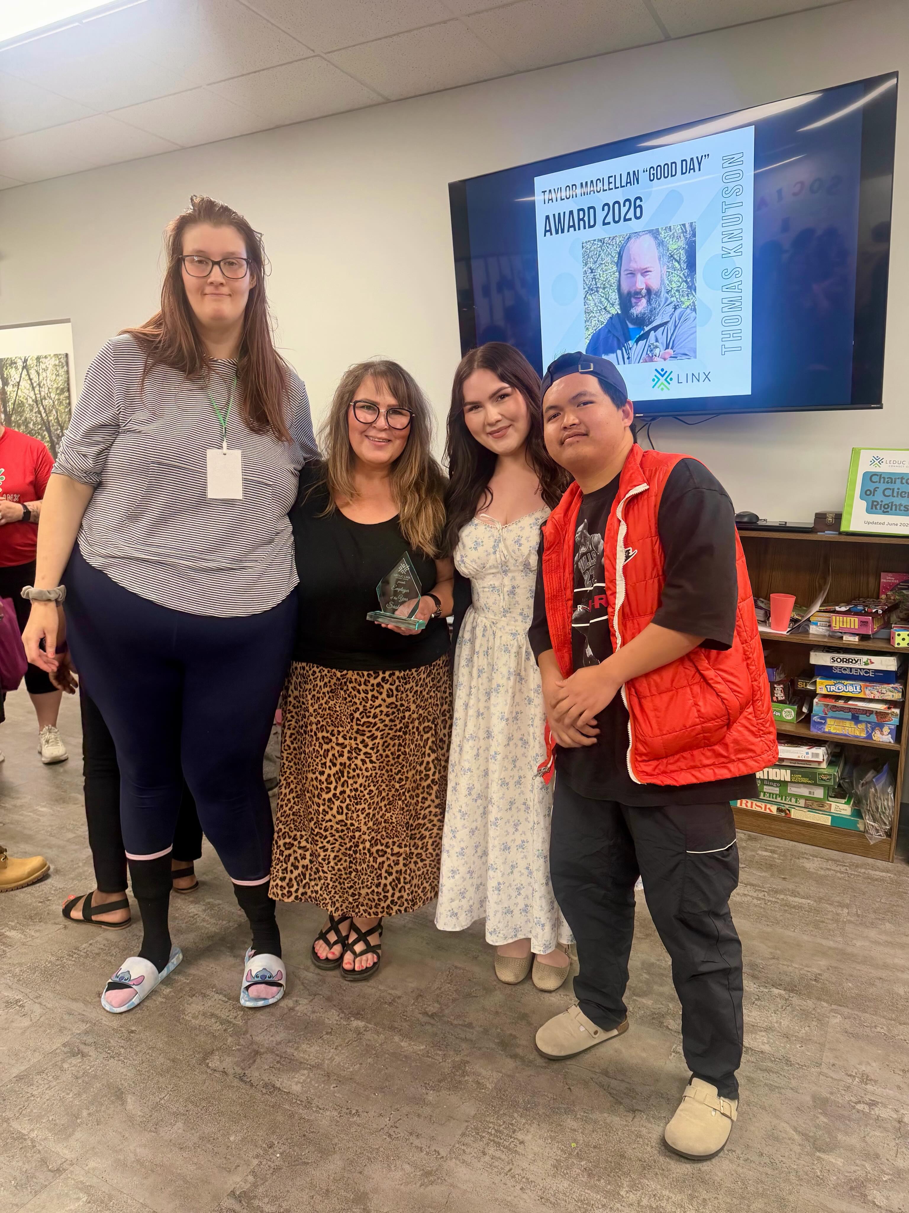 We’re incredibly honoured to receive the Inclusive Employer of the Year award from Leduc LINX Connect Centre ❤️
Being recognized for something that has always just felt natural to us is incredibly humbling.
It has been such an honour to be part of the LINX program, and to get to know Aleah, John Matthew and all of the wonderful support staff that come along. They are such an important part of our Saskitoba family, and we truly can’t imagine our team without them.
This award also belongs to our incredible staff. From day one, they’ve welcomed Aleah and John Matthew with kindness, patience and respect. This recognition is a reflection of how amazing our team truly is, and we couldn’t be prouder.
Thank you to LINX for this recognition. We feel so fortunate to be part of a program that creates meaningful opportunities and connections ❤️