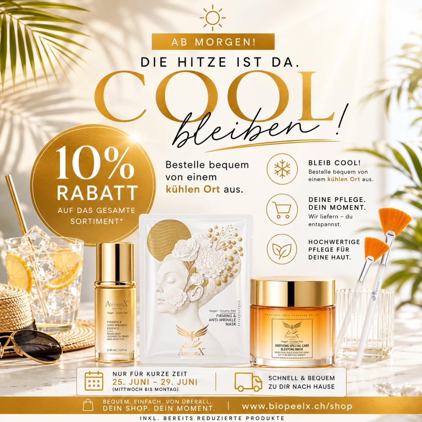 10% auf alles - auch auf bereits reduzierte Produkte.
Nutze die Change!
www.biopeelx.ch/shop
#shopaktion #biopeelxpremium #biopeelx