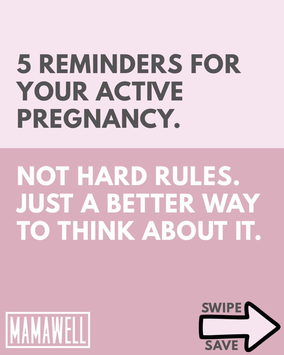 👆Five things I wish someone had said to me when I was trying to stay active in pregnancy. And when I say reminders, I don’t mean a list of hard rules, or me telling you there’s a whole set of exercises you suddenly can’t do. It’s more that pregnancy is one of those times when blanket advice doesn’t always serve you well - every week can feel different, every body is different, and I’d rather give you a way of thinking about it yourself than a rigid set of dos and don’ts. Swipe through, and save to come back to 💖
1. Fatigue is information, not failure.
If a session suddenly feels harder than it should, or your energy drops partway through, your body is telling you something. Ease off, adapt the moves, have a rest. Listening is not losing progress.
2. Heart rate is a guide, not a law.
We’ve moved on from rigid BPM limits for good reason. What matters more is whether you can hold a conversation, whether things feel controlled, and whether you feel OK in your body.
3. Pelvic floor work is lift AND relax.
Not just squeezing. The ability to fully release is just as important - especially when it comes to birth preparation. Think of it as a coordinated movement with your breath, not a constant grip you hold all day.
4. You don’t need to stop - just adapt.
Most exercises don’t suddenly become off-limits during pregnancy. They just need adjusting as your body changes - the range, the load, the position, the tempo. The goal is to keep you moving in a way that still feels good and makes sense for where you are.
5. Modifying is not stepping backwards.
A regression isn’t a step back - it’s often exactly what makes the exercise more effective for you right now. You’re still building strength and body awareness.
If you’re pregnant and working out what movement makes sense right now, my pregnancy programme has a two-week free trial - resistance training, Pilates, physio-led pelvic floor sessions, breathwork, the lot. Come and explore it at your own pace.
Rosie x