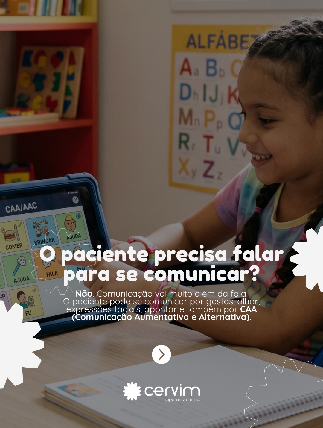 Comunicar é muito mais do que falar...
Todo paciente tem o direito de ser compreendido e de participar das interações ao seu redor. Por isso, é fundamental reconhecer e valorizar todas as formas de comunicação, seja por meio do olhar, gestos, apontar, vocalizações ou recursos de Comunicação Aumentativa e Alternativa (CAA).
No dia a dia, pequenas atitudes podem fazer uma grande diferença:
✔ Valorize cada tentativa de comunicação.
✔ Ofereça escolhas utilizando fala, objetos, imagens ou símbolos.
✔ Use a CAA junto com o paciente, mostrando na prática como ela pode ser utilizada.
✔ Evite exigir a fala como única forma de expressão.
✔ Procure orientação fonoaudiológica para identificar as estratégias mais adequadas.
Quando oferecemos meios eficazes para que a pessoa se expresse, promovemos autonomia, participação social, aprendizado e qualidade de vida.
A comunicação não começa quando a pessoa fala. Ela começa quando alguém está disposto a ouvir. ❤️
#Fonoaudiologia #CAA #ComunicaçãoAumentativaEAlternativa #DesenvolvimentoInfantil #cervim20anos