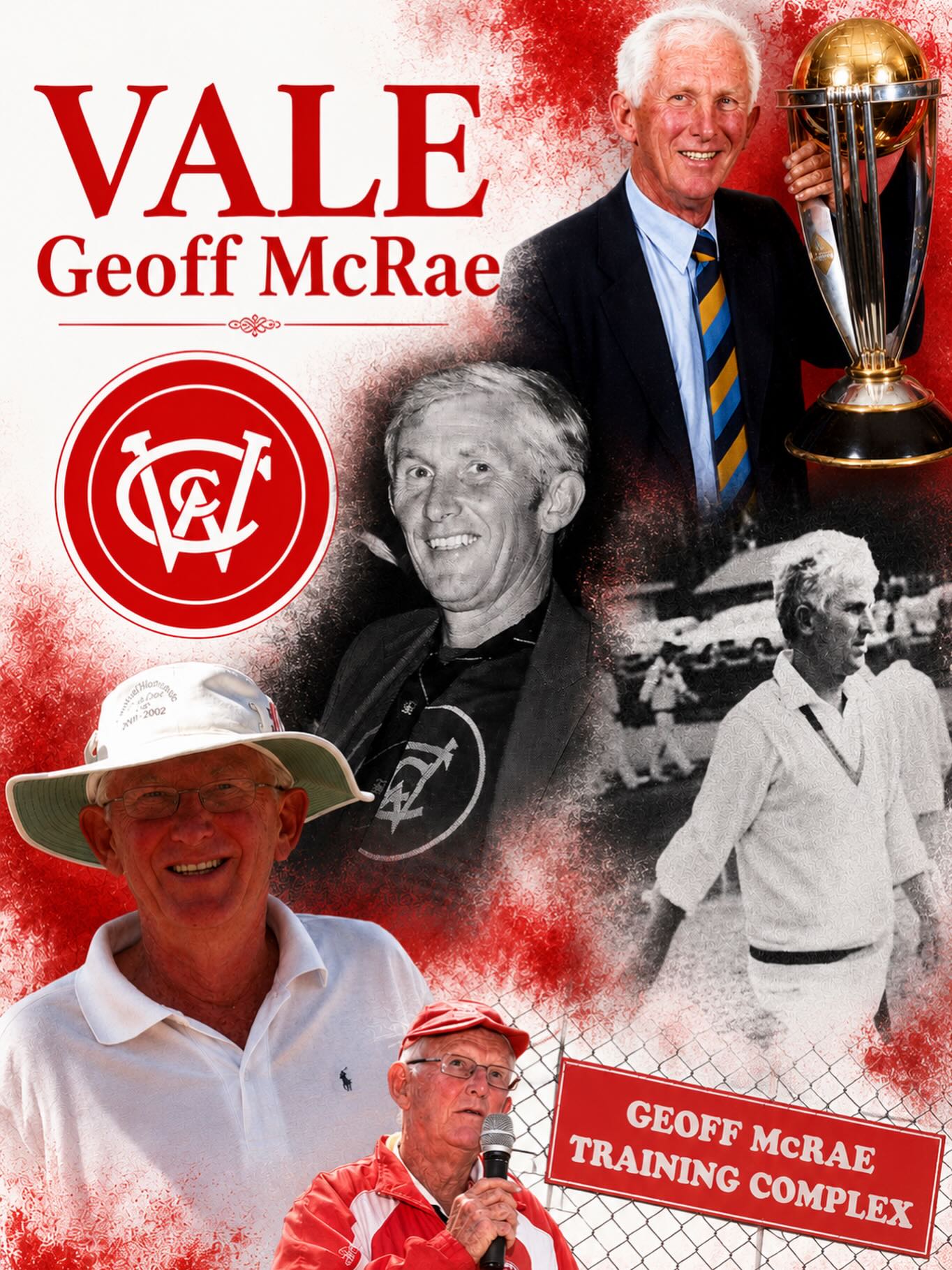 ❤️🤍 Vale Macca 🤍❤️
It is with great sadness that I advise the passing of Life member and Club Patron Geoff “Macca” McRae yesterday afternoon, Monday 30th June.
Geoff arrived at the Wendouree Cricket Club in 1967 and since then has been heavily involved as a player, captain, coach, scorer, administrator, mentor/patron, and for many decades of service was awarded with Life Membership in 1979 acknowledging his phenomenal contribution both on and off the field.
Geoff won the EJ Cleary medal in his first season with the club and had our current practice net facilities named in his honour in 2017.
Many players have benefited from Geoff’s coaching with his legacy contributing to the clubs past and ongoing success on the field over an extended period of time at both Senior and Junior level.
At the Ballarat Cricket Association Geoff served as Vice President for 19 years, was a BCA selector and became a Life Member in 2001 and a Hall of Fame Member in 2016.
Geoff was selected for Country Victoria to play against the Sheffield Shield team as well as a BCA Country Week representative.
The Central Highlands Region awarded Geoff Life Membership for his dedication, support, astute cricket knowledge and longevity running its Pathway Program.
He was a VCCL President for 10 Years, a team manager and selector and played a key role in organisation and administration of numerous Australian Country Championships. In 2001 he was awarded a VCCL Life Membership.
Geoff’s love of the game and the Wendouree Cricket Club has ensured that the game continues to prosper, he was an outstanding player, a passionate coach and an outstanding administrator, and an Icon of our Club.
An Innings well played, full of Highlights!!!
To Nola, Sally, Jenny and Tim, Thanks for sharing Geoff with us.
Funeral Arrangements
Friday 10th July at 11.00am at Tobins 1251 Doveton St Nth Invermay Park. Following the burial, a wake will be held at the Wendouree Cricket Rooms, CE Brown Reserve 236 Dowling Street, Wendouree.
Can Club Supporters please wear club Ties and take Club Hat to wear forming a guard of honour at the conclusion of Service.
Ivan Pyke
Wendouree Cricket Club Preside
