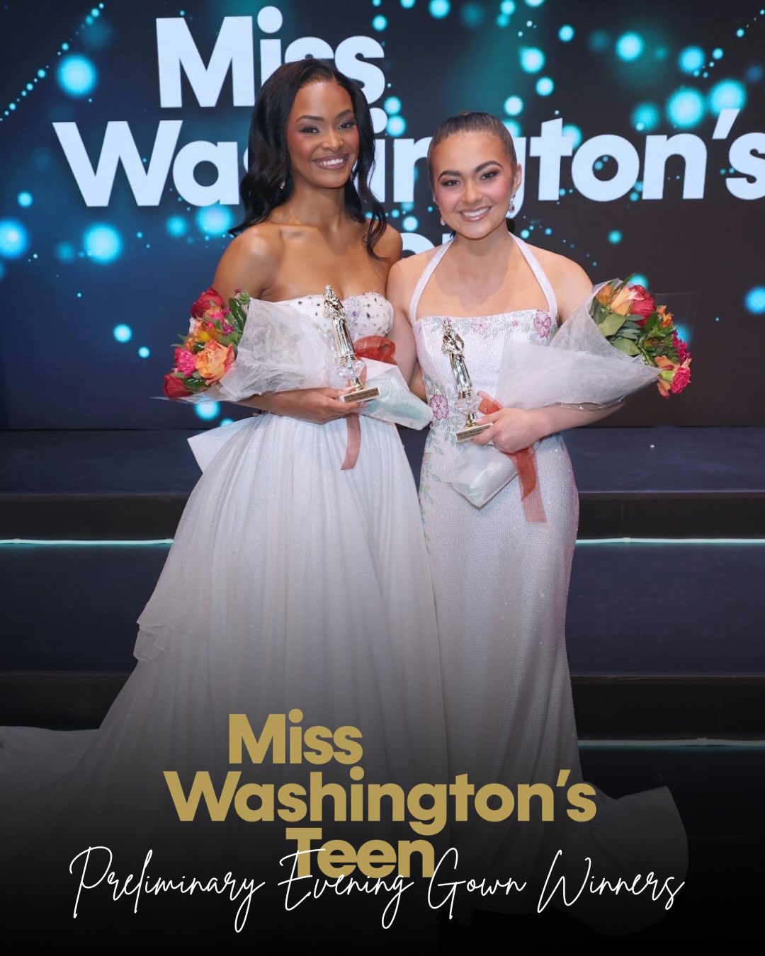 ✨ Congratulations to our Night 1 Evening Gown Preliminary Winners! ✨
đź‘‘ @misslewisteenwa Haiden Bartel
đź‘‘ @misscherryblossomsteenwa Journey Williams
Please join us in celebrating all of our contestants as they continue their journey toward the crown. The competition is just getting started, and there’s so much more to come! ✨
#MissWashingtonsTeen #MissWATeen #MWAT #MissWashingtonsTeen2026