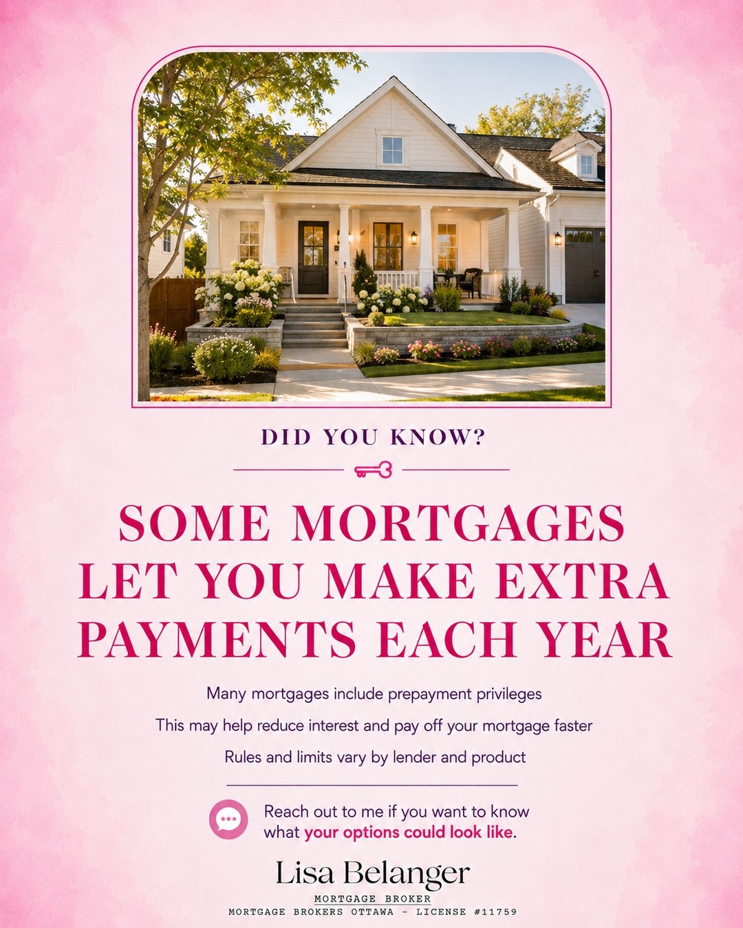 Did you know some mortgages let you make extra payments each year?
Many mortgage products include prepayment privileges, which allow you to put extra money toward your mortgage without penalty, up to a certain limit.
This can be a great feature if you want to:
Pay off your mortgage faster
Reduce the amount of interest you pay over time
Use bonuses, tax refunds, or extra savings strategically
Build more equity in your home sooner
The important thing to know is that every lender and mortgage product can have different rules. Some allow lump sum payments, some allow increased regular payments, and some have limits on how much extra you can pay each year.
Before choosing a mortgage, it’s worth looking beyond just the rate. Features like prepayment options, portability, penalties, and flexibility can make a big difference depending on your goals.
Reach out to me if you want to know what your options could look like.
Follow me for more mortgage tips and updates!
#mortgagebroker #mortgage #realestate #ottawa #tips