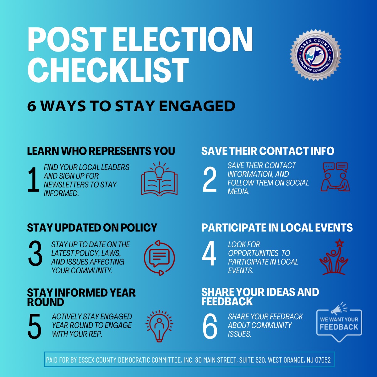The primary election may be over, but this is one of the best times to get to know the candidates running in the November general election.
Don’t wait until your ballot arrives to start learning about the people asking for your vote.
💬 How do you prefer to learn about candidates before you vote? Do you visit their website, follow them on social media, attend events, or talk with friends and neighbors?
#Share your answer in the comments.