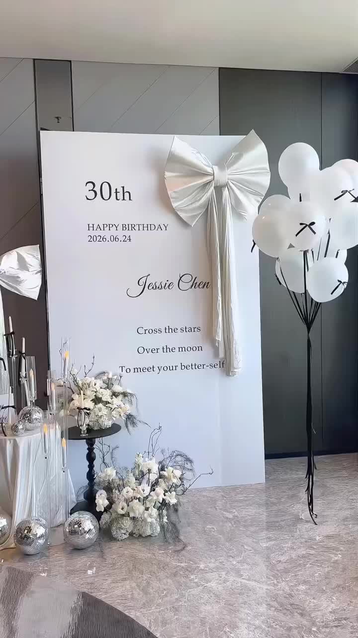 30th Birthday Party with white and silver decorations
96607772 (Chloe)
#event-decoration #sgbirthdayparty #sgeventstyling #partysetup #sgballoons
#singapore #partytime #sgpartyplanning
#sgballoons #balloonsbouque #sgbirthday #eventplanners
#partymastersingapore