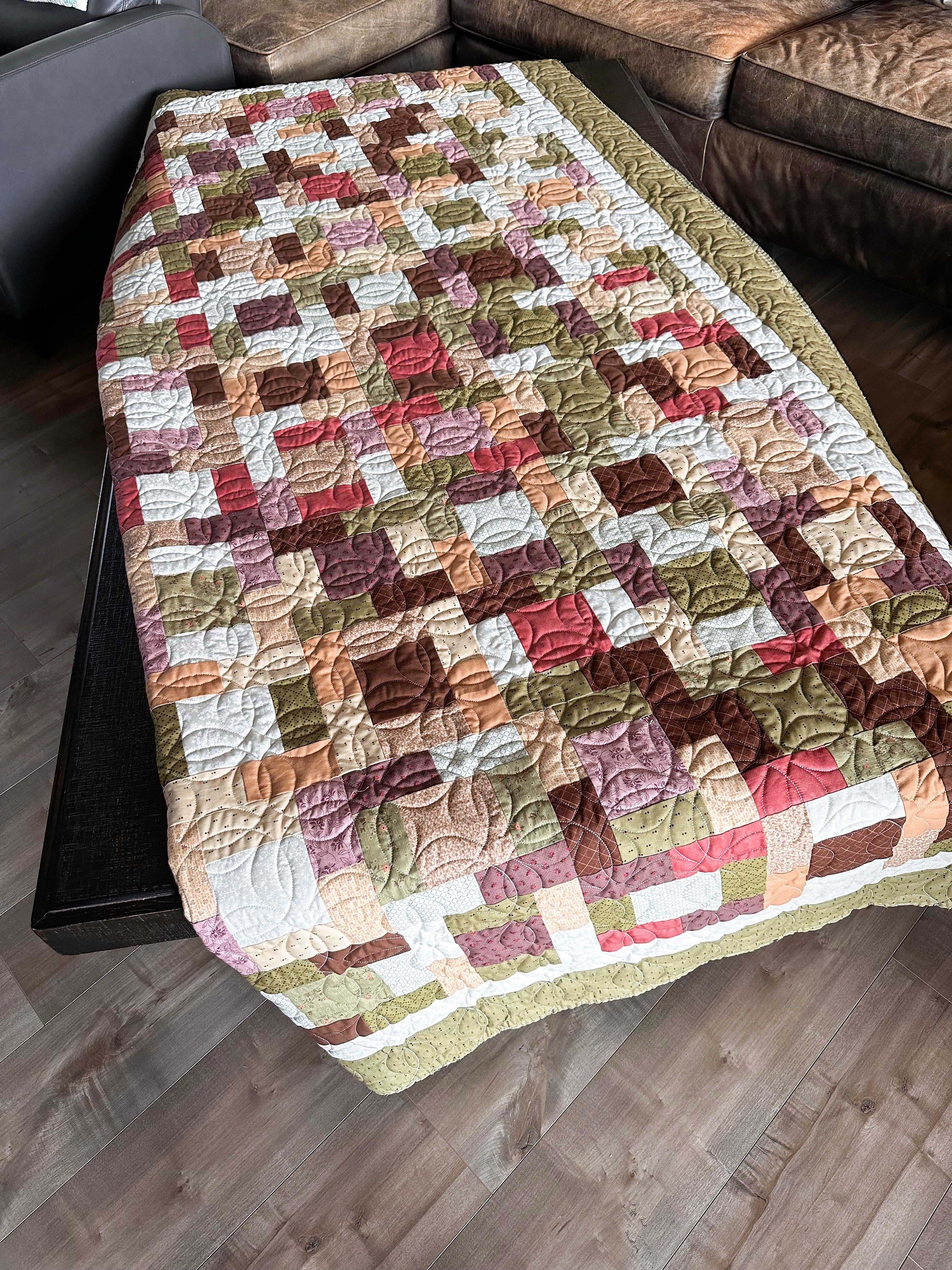 There’s something extra special about a quilt made to celebrate the beginning of a marriage. 🤍
This beautiful scrappy wedding quilt was lovingly pieced by my client, Sarah, and I had the honor of bringing it to life on my longarm with the timeless Double Wedding Ring pantograph. The soft, romantic quilting adds movement and texture while creating the kind of finish that transforms a quilt into an heirloom-quality keepsake.
I can only imagine this quilt being wrapped around shoulders during movie nights, spread across a guest bed for family gatherings, and cherished for years to come. These are the quilts that tell stories and become part of a family’s legacy.
If you’re finishing a wedding quilt, anniversary quilt, memory quilt, or any quilt that deserves a beautiful professional finish, I’d love to help you create something that will be treasured for generations.
✨ Accepting longarm quilting clients in St. George, Utah and by mail from across the U.S.
#longarmquilting #weddingquilt #scrappyquilt #heirloomquilt #stgeorgeutah