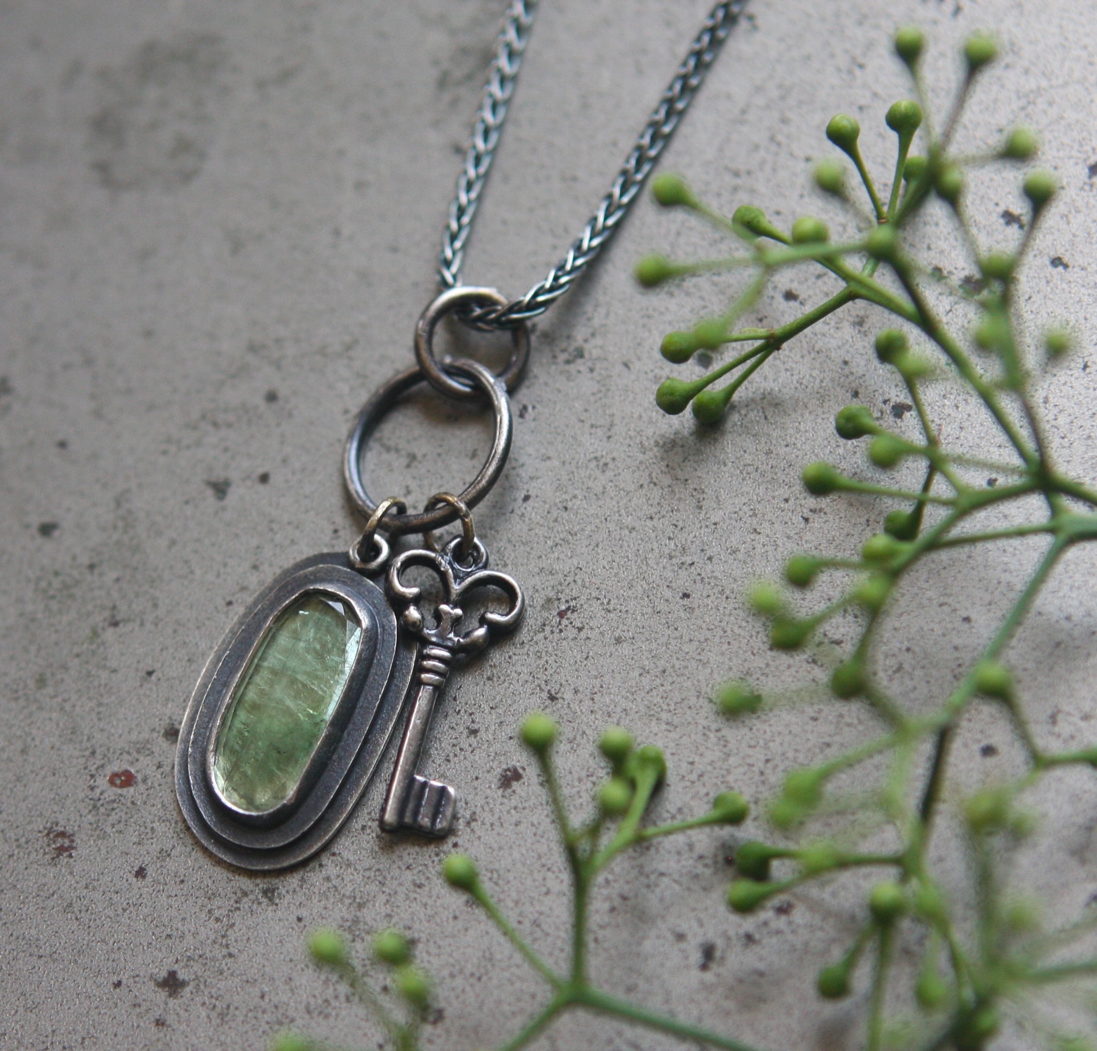 I love tourmaline stone, and set this green beauty in layered silver and added a little silver key. I read the book, “The Secret Garden” when I was young and it made an impression on me. I loved it, and this piece evokes those feelings for me.
I’ve extended my 10% sale in my website shop for this week.
.
.
.
.
#ilovegreen #artisanmadejewelry #giftforher #secretgarden #jewelrycollector