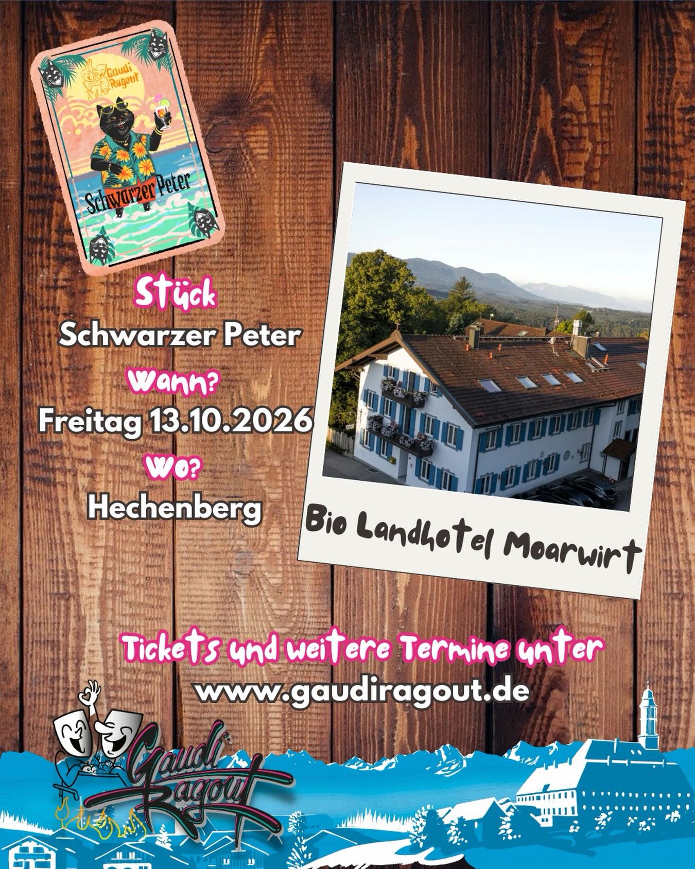 📍Hechenberg - Bio Landhotel Moarwirt 🍽️: Mit gfrein uns auf einen kulinarischen Abend beim @moarwirt_bio_landhotel. Tickets unter www.gaudiragout.de #gaudi #theater #schauspiel#dreigängemenü