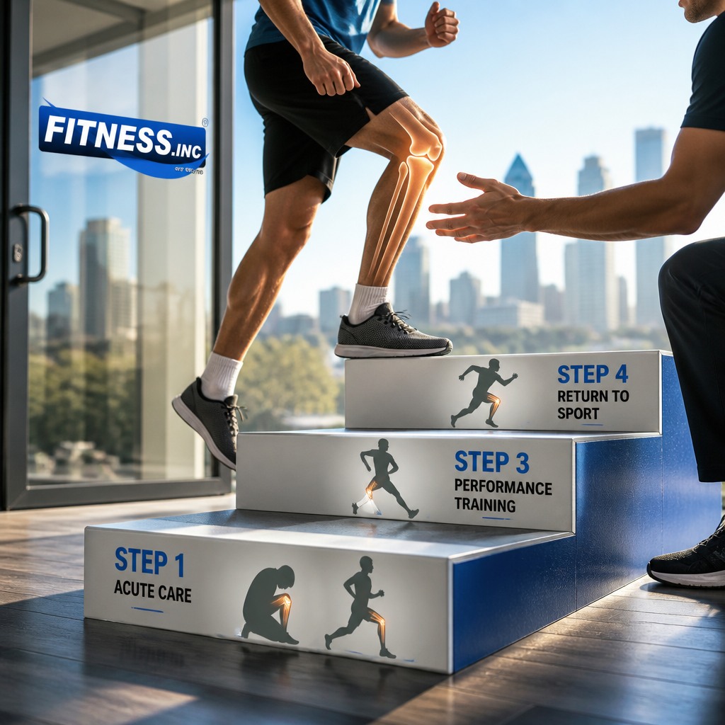 Recovery is measurable. Recovery is personalised. Recovery is clinic‑led. Fitness.Inc presents a four‑step, evidence‑led roadmap for acute‑to‑chronic injury recovery tailored for Chennai athletes and weekend warriors. Step 1: acute care — pain control and safe movement. Step 2: mobility restoration — restore joint and soft‑tissue range. Step 3: progressive loading — staged strength and capacity building. Step 4: return‑to‑sport testing — objective, sport‑specific clearance using Fitness.Inc’s biomechanical assessment methods. Each milestone is assessed, recorded and revised so progress is clear and confident. For a guided, measurable recovery plan, book an appointment. Link in bio. 🩺📈🏃♂️🏋️♀️ #ChennaiAthletes #InjuryRecovery #Physiotherapy #FitnessInc #ReturnToSport #Mobility #Rehab #Biomechanics #WeekendWarrior