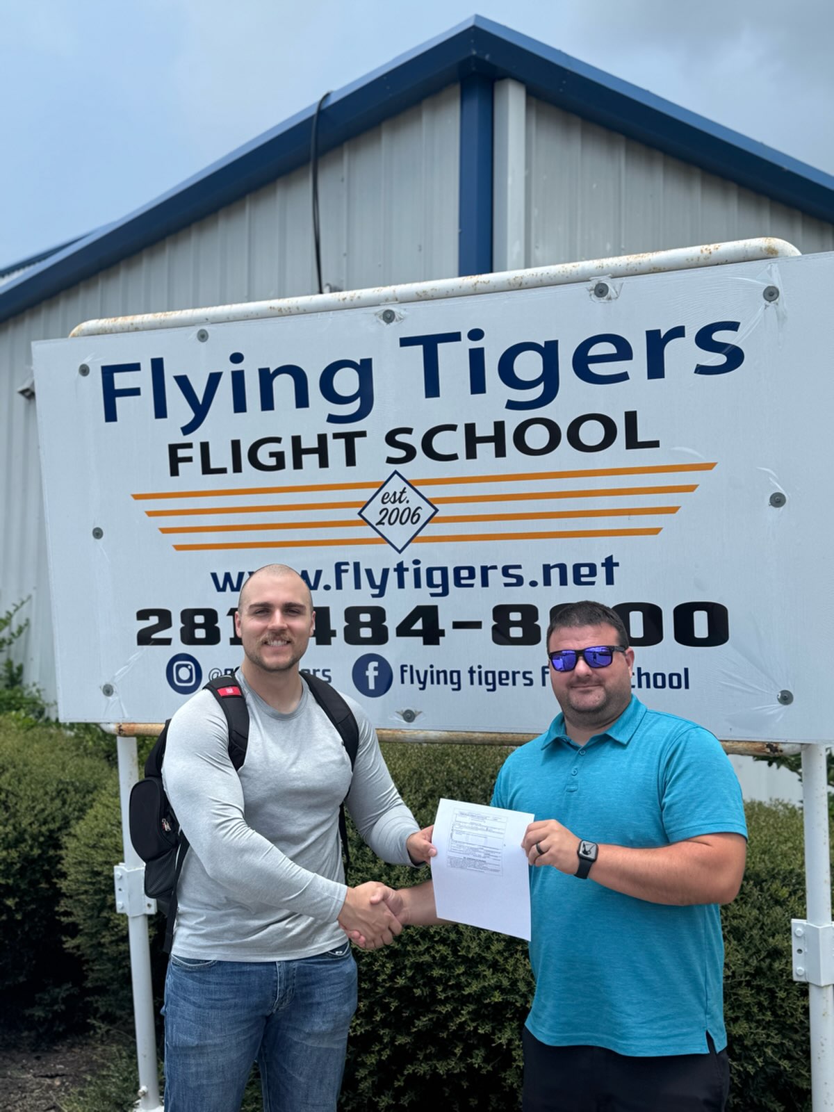 Huge congrats to Collin Grebel on passing his 61 PPL checkride today!! He did great at both Baytown and Ellington ✈️✈️