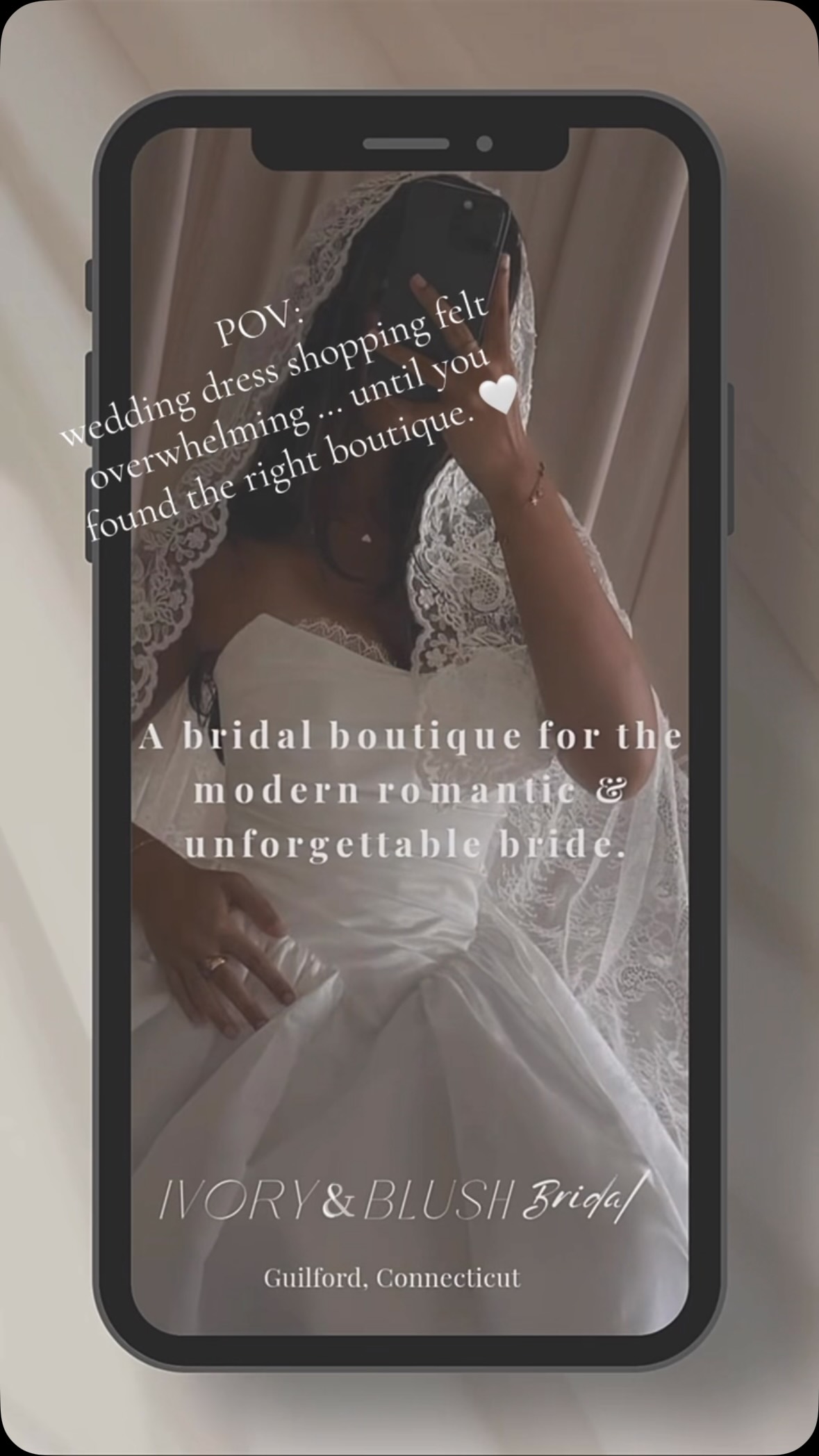 Finding your wedding dress should feel just as special as the day you wear it.
At Ivory & Blush Bridal, every appointment is private, personalized, and thoughtfully designed around you. From the moment you walk through our doors, you’ll enjoy one-on-one styling, carefully curated designer collections, and an experience that allows you to slow down, feel confident, and truly enjoy this once-in-a-lifetime moment.
✨ Modern. Romantic. Unforgettable.
Book your bridal appointment today through the link in our bio.
#ConnecticutBride #CTBride #ConnecticutWedding #WeddingDressShopping #bridetobe