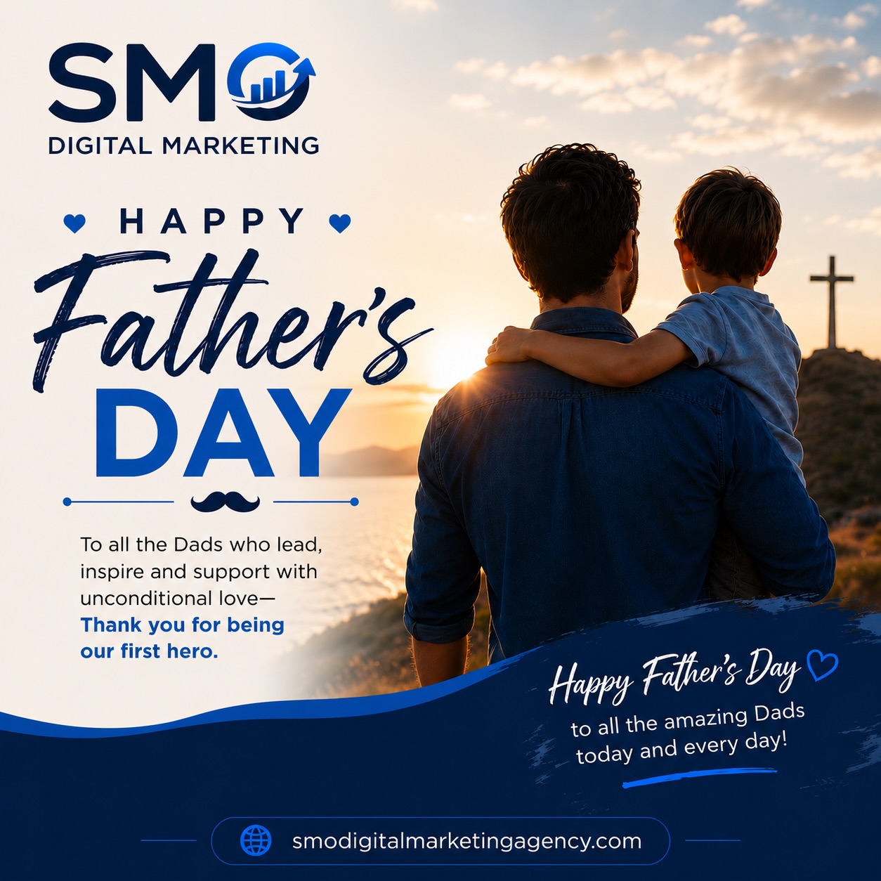 Happy Father’s Day from @SMO.Digital
Jesus taught that the greatest commandment is to love God and love others. Today, we honor the fathers who live out that calling through their faith, sacrifice, and unconditional love.
Thank you to all the dads who lead by example and make a lasting impact on their families every day.
“Love the Lord your God with all your heart, soul, and mind.” – Matthew 22:37
#HappyFathersDay #FaithFamilyAndService #SMODigitalMarketingAgency #Fatherhood #FamilyValues