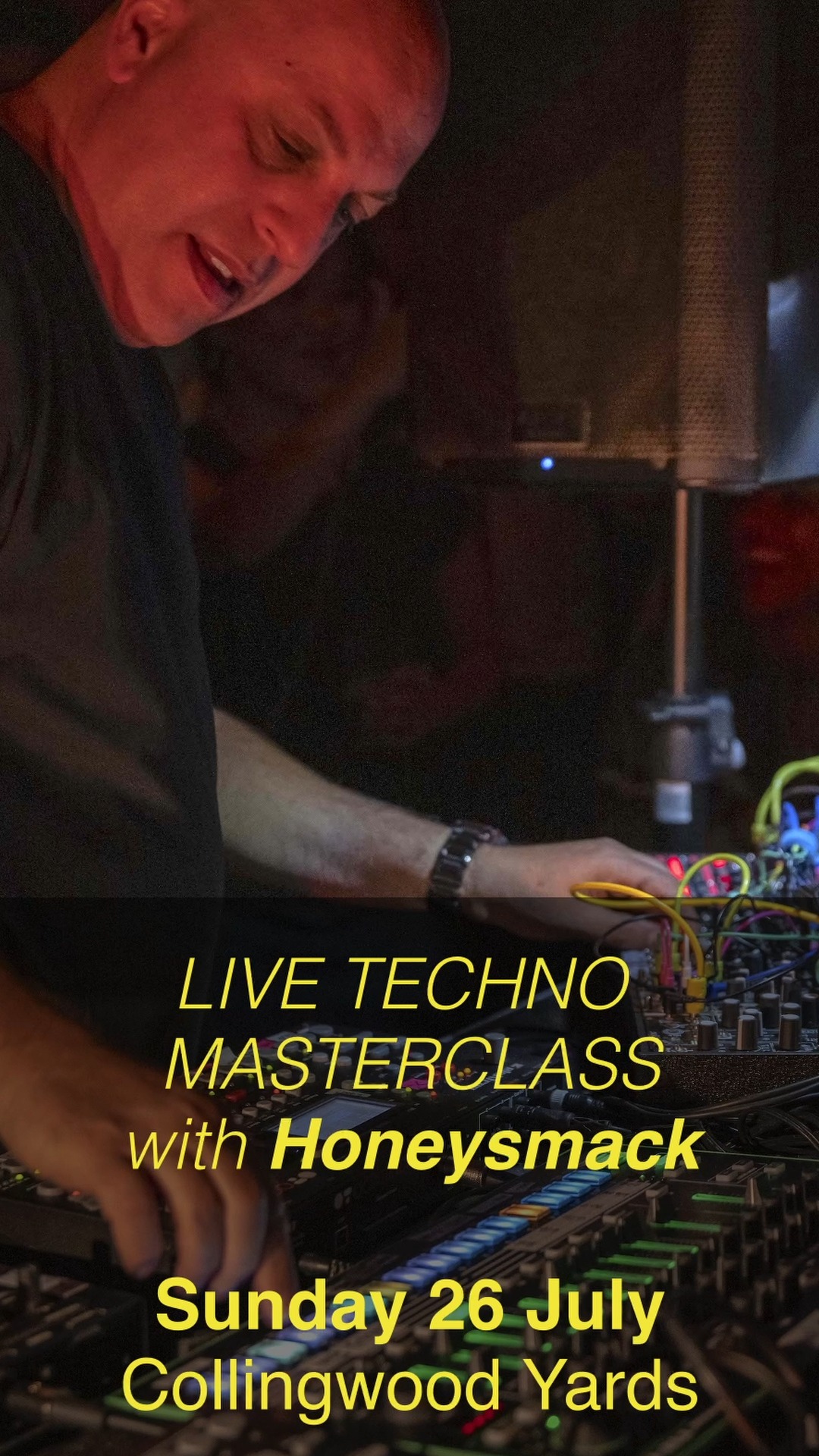 .
For those that missed out... Honeysmack is running another Live Techno Performance Masterclass.
🗓️ Sunday 26 July
⏰ 2:00pm – 5:00pm
📍 Collingwood Yards, 35 Johnston Street, Collingwood VIC, Australia
🎟️ Tickets via Humanitix | LINK IN BIO
The response to the last session was incredible, so he's opening up another afternoon to dive into the world of live electronic performance.
This isn't about presets or hitting play. It's a practical, hands-on look at building a live hardware setup, developing a performance workflow, and creating music that evolves in the moment.
Whether you're starting out or an experienced producer looking to perform live or you're curious about moving beyond the laptop and software, this session is designed to help you develop both your music and your performance practice.
We'll explore:
⚡️ Building and connecting a live rig
⚡️ Hardware integration and signal flow
⚡️ Improvisation and arrangement in real time
⚡️ Performance techniques and creative decision-making
⚡️ Embracing unpredictability and happy accidents
⚡️ Finding your own approach to live electronic music
Expect three hours of demonstrations, discussion, and plenty of opportunities to ask questions.
🗓️ Sunday 26 July ⏰ 2:00–5:00pm
📍Collingwood Yards, 35 Johnston Street, Collingwood VIC
🎟️ $125 (+ booking fee) via Humanitix | LINK IN BIO
Limited spots available – bookings essential.
#techno #livetechno #electronicdancemusic #masterclass #workshop