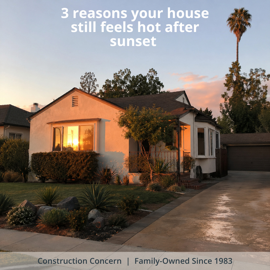 3 reasons your house still feels hot after sunset.
Start with the room that stays warm the longest. When late sun, older windows, and one stubborn hot spot keep showing up together, the issue is usually bigger than the AC alone. Link in bio.
#ConstructionConcern #LosAngelesHomes #WindowReplacement #HomeEfficiency #SoCalSummer #HomeComfort
