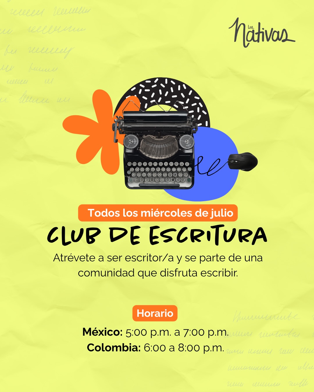 El mejor lugar para juntarnos a escribir es nuestro club de escritura ✍🏻
Un espacio para que leamos, aprendamos y empecemos nuestros proyectos literarios.
Nuestra tallerista dice: “Siempre quise un lugar así y ahora puedo compartirlo con todos los apasionados con las letras”.
Tenemos cupos limitados para que el aprendizaje sea personalizado.
Escríbenos si tienes alguna pregunta 🌷