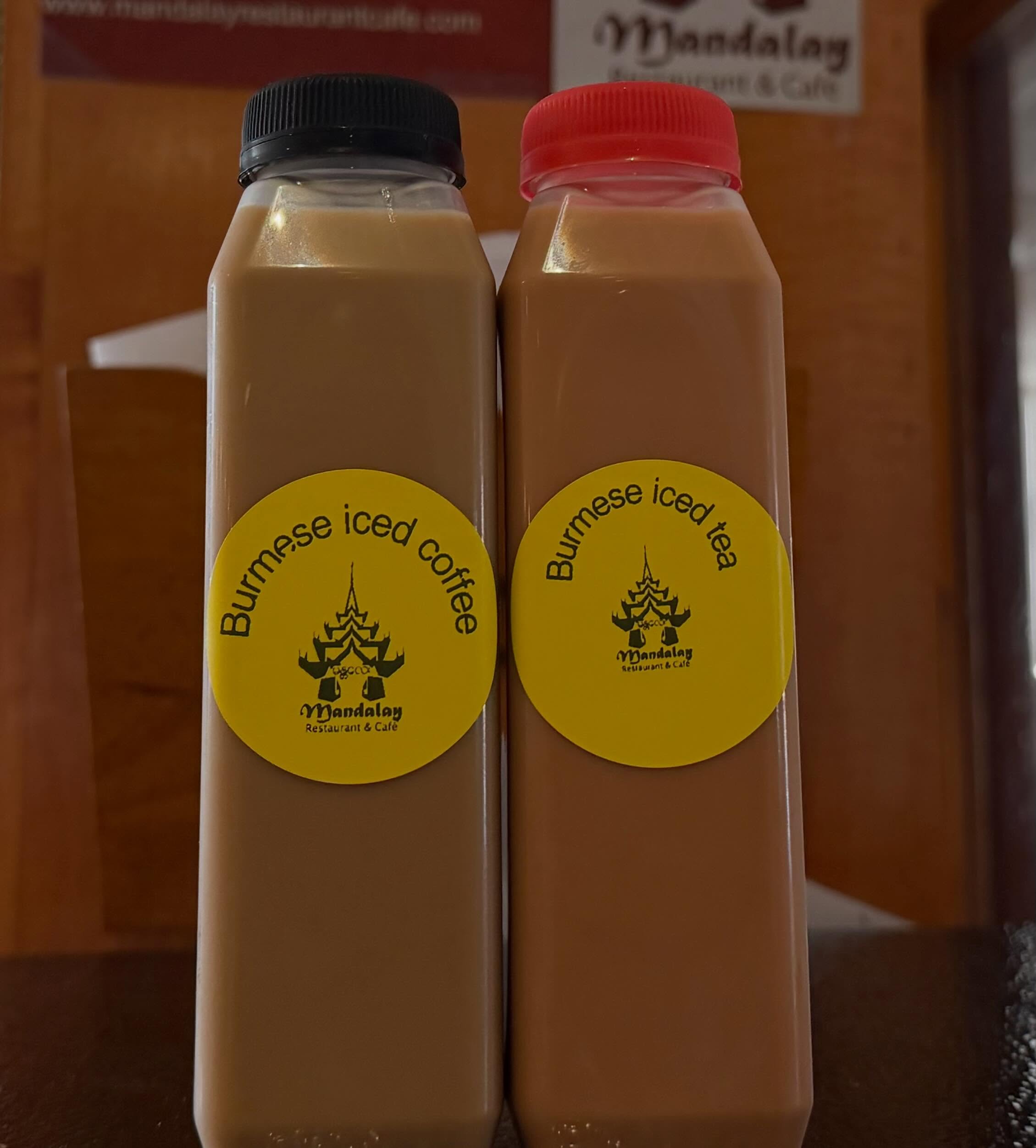 Mandalay family! Just in time for next week’s heatwave we are now offering Burmese iced coffee and tea to go. Add one (or both) to your next order. 😋