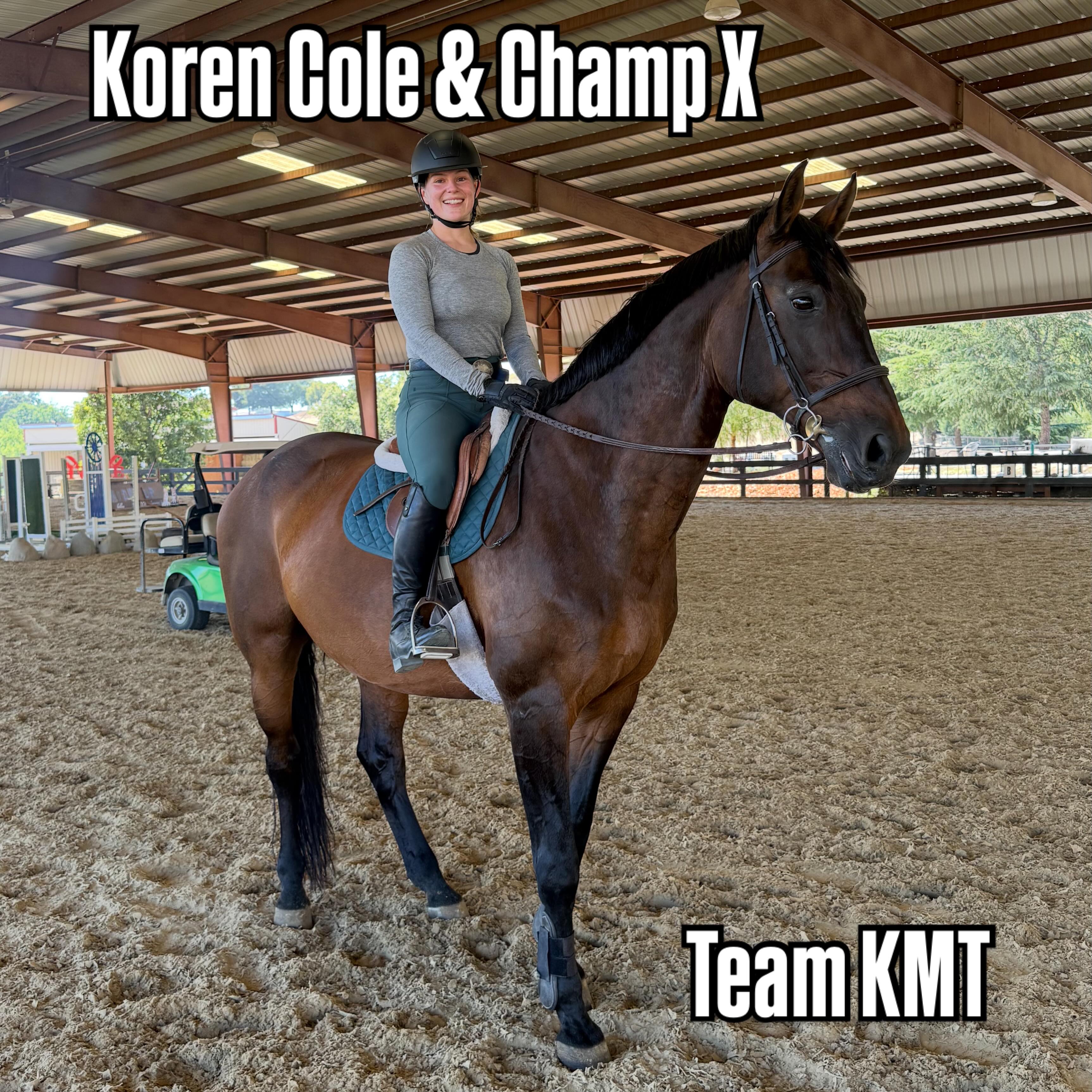 Congratulations to Koren Cole on the lease of Champ X aka Carlos! We’re so excited to have you join Team KMT on the kindest boy ❤️