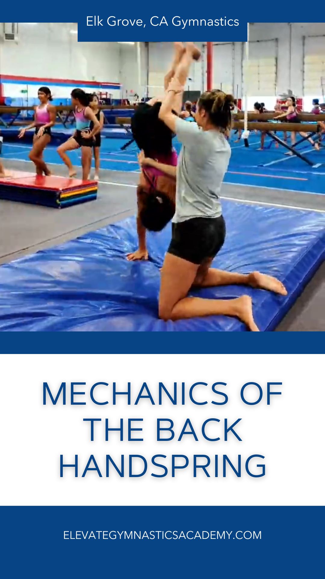When developing a fundamental backward tumbling skill like the back handspring, tracking how an athlete initiates their flight path is critical. A very common mechanical error occurs when a gymnast focuses too much on looking for the mat, leading to an early head drop before their hips have cleared the ground.
In this quick coaching moment from the floor mat, our coach spot-corrects a crucial technical dynamic: Jump hard and avoid throwing your head back early.
Why Chasing the Mat Limits Your Lift
It is a completely natural reaction for an athlete's brain to want to see where their hands are going to land when moving backward in space. However, pulling the head backward prematurely actively works against the body's physics:
✔️ Cut-Off Height: Throwing the head back forces the spine to arch too early, which instantly kills the vertical lift needed to clear the mat safely.
✔️ Loss of Drive: Instead of an explosive, powerful jump from the legs, an early head drop shifts the center of gravity too fast, resulting in a low, flat rotation.
The key to a long-term, successful back handspring is prioritizing maximum leg drive. By keeping the head in a neutral position, staying patient through the initial takeoff, and driving forcefully through the feet, the athlete generates the necessary height and distance to tumble with confidence.
Validating Effort While Refining Form
Our developmental blueprint emphasizes giving clear, bite-sized corrections while keeping the training environment supportive. Framing a missed rotation as a "good try" removes the stress of a fallback attempt. By teaching the athlete to focus on a stronger, driven jump rather than just throwing themselves backward, we ensure they build the proper muscle memory required for safe, high-flying combinations down the road.
To see how our coaches integrate these foundational corrections into our intermediate classes, download the Elevate Gymnastics app or view our resource guides online.
#egastrong #elkgrovegymnastics #tumblingblueprint