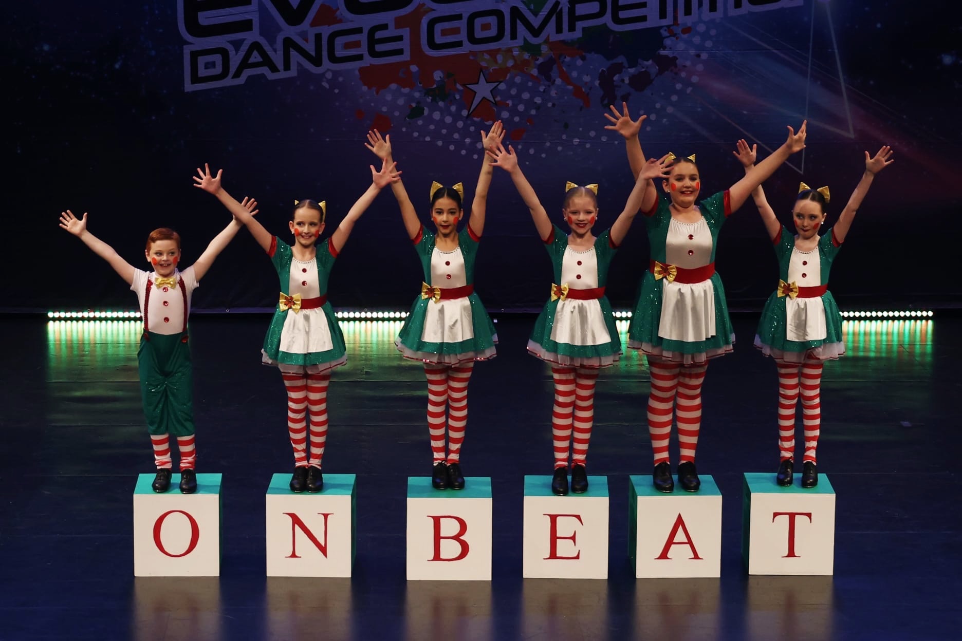 A sweet photo of our 10/u Tap group from @evolutiondancecomp (inspired by @therockettes Ragdolls!) โค๏ธ๐ค๐๐ฅ
