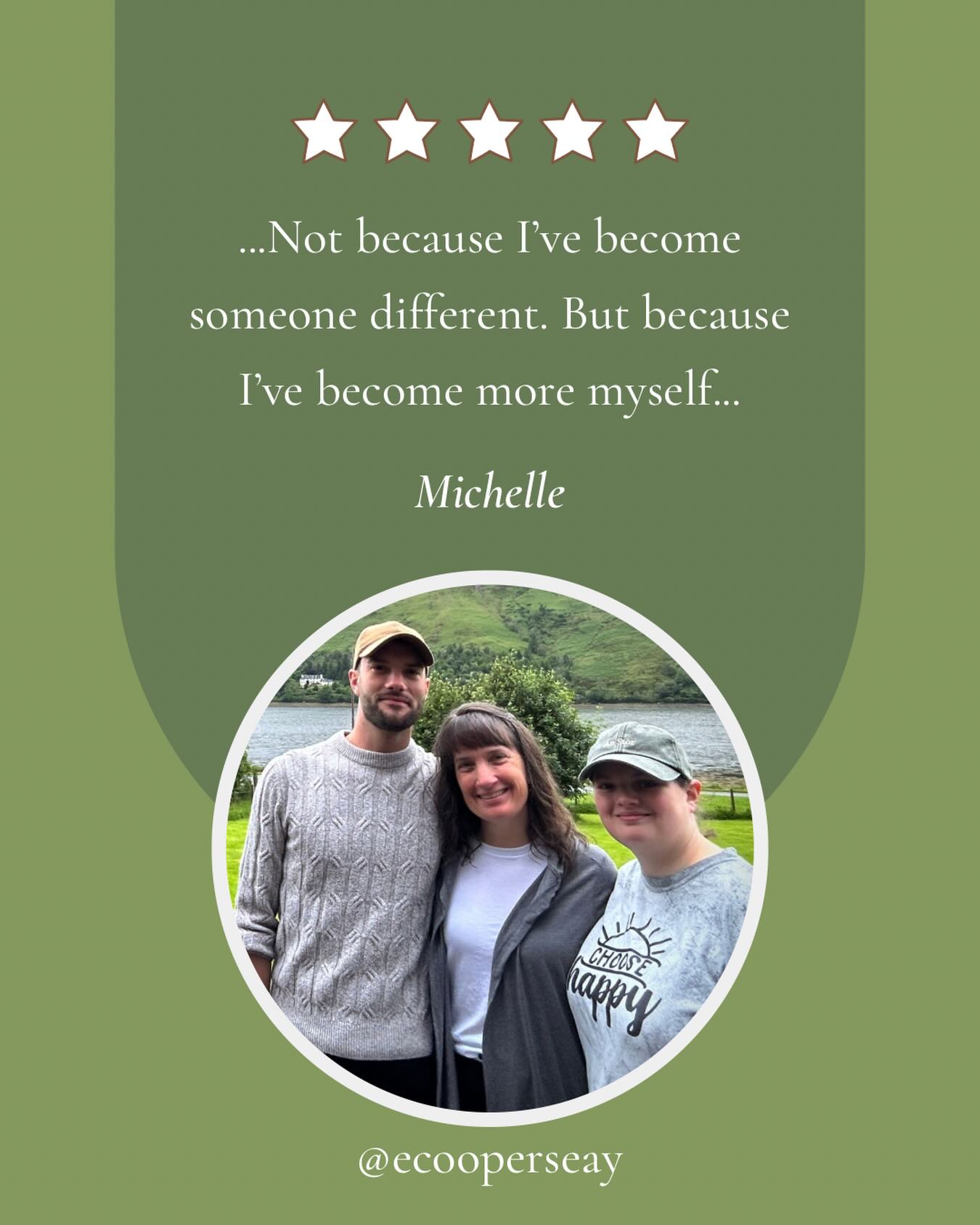 Sharing time from Michelle:
Over the last several years, I’ve done a lot of work with Cooper.
At first, I think I came looking for answers: relief, understanding, maybe even a way to fix what felt broken.
What I’ve discovered instead is something much different.
A remembering.
A remembering of who I am beneath all the labels.
Business owner.
Wife.
Mom.
Daughter.
Helper.
Caretaker.
The list goes on and on.
Those roles matter, but they aren’t who I am.
Somewhere along the way, through breath, awareness, curiosity, laughter, tears and countless conversations, I’ve begun remembering the parts of me that existed before all of those labels.
The parts that are still there. The parts that feel like home.
As I reflect on our recent Scotland adventure and all the joy, connection and memories we experienced, I can’t help but see how much I’ve grown over these past several years.
Not because I’ve become someone different, but because I’ve become more myself.
If you’ve been curious about Cooper’s upcoming 6-week Nervous System Regulation & Pranayama Series, beginning June 28 at Yonah Yoga, I can only share my own experience:
The journey back to yourself is worth taking. 💜
To register:
https://yonahyoga.offeringtree.com/schedule/d4cdea23-bf28-49ee-a878-b28c95382645_1782671400
@yonahyoga
#NervousSystemRegulation
#Pranayama
#Breathwork
#RememberWhoYouAre