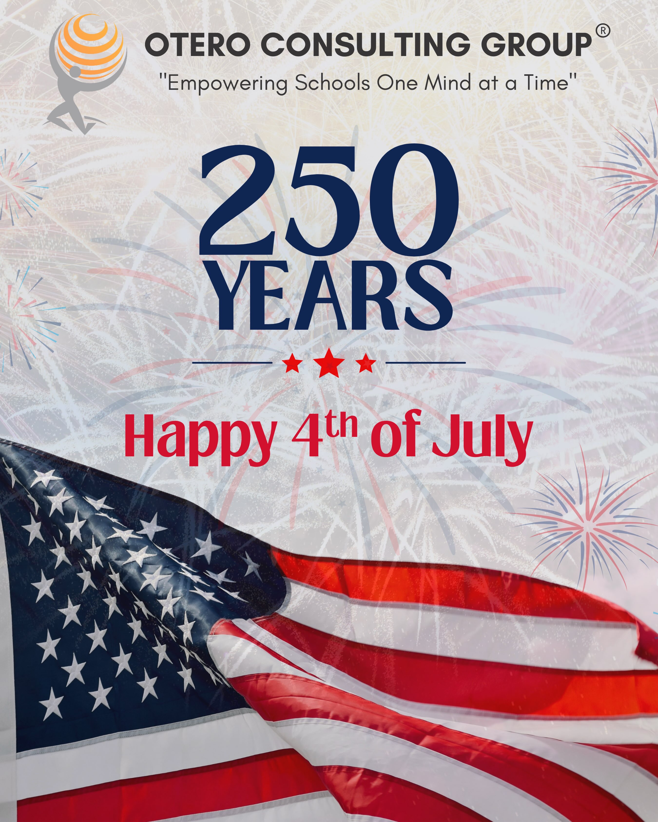 🇺🇸 Tomorrow, America turns 250! 🎉
As we prepare to celebrate this historic milestone, let’s take a moment to honor 250 years of freedom, resilience, innovation, and the countless individuals who have helped shape our nation’s story.
Wishing everyone a safe, joyful, and memorable Independence Day celebration tomorrow. Here’s to celebrating our past, appreciating our present, and looking forward to a bright future together.
Happy 250th Birthday, USA! ❤️🤍💙
#America250 #USA250 #FourthOfJuly #IndependenceDay #oteroconsultinggroup