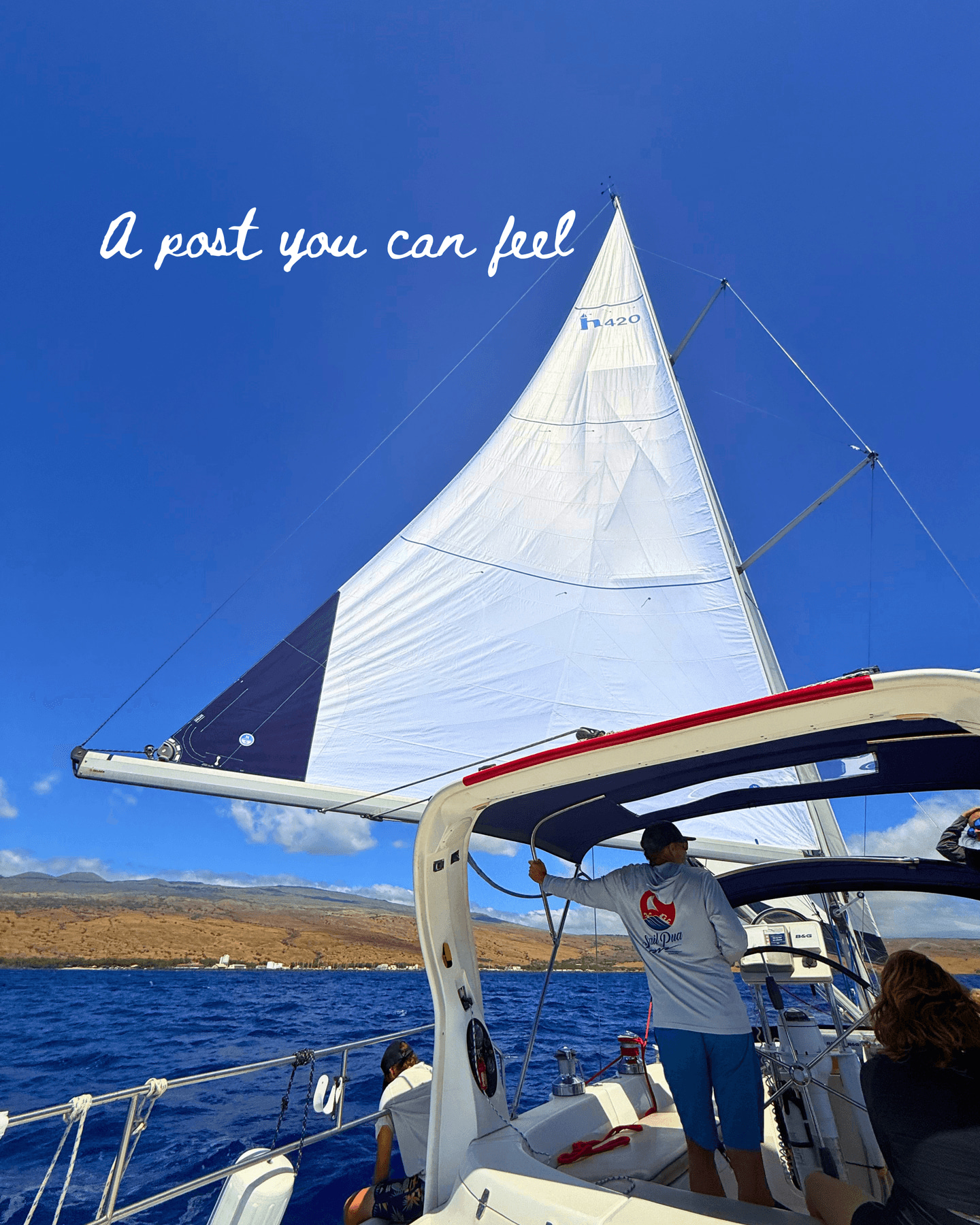 A post you can feel...
Salt on your skin, the wind in your hair, the gentle sway of the ocean. 🌊
#HawaiiPrivateSailing #BigIslandHawaiiSailing #HawaiiIsland #Sailing