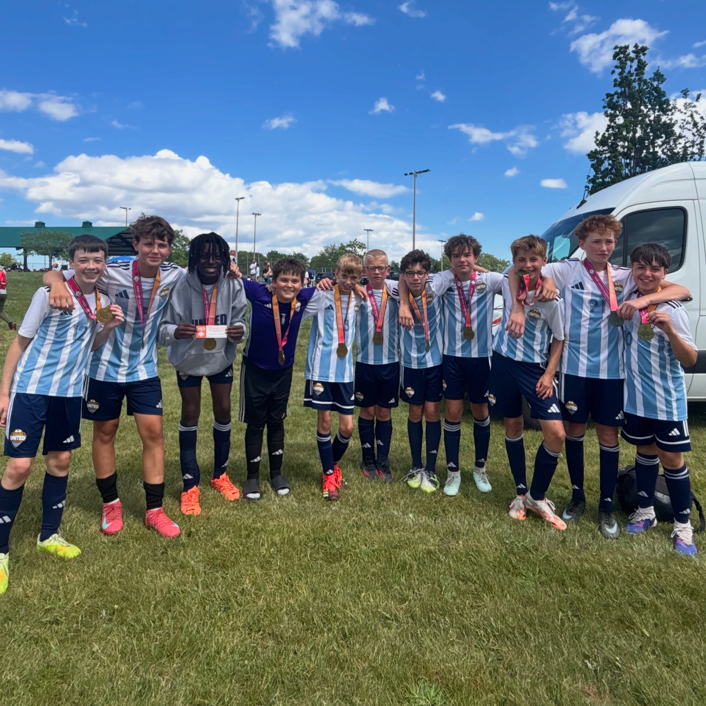 🥇⚽️ GOLD MEDAL WEEKEND ⚽️🥇
What a season these boys are having! The hard work, dedication, teamwork, and heart they bring to the field continues to pay off.
And of course, I’m especially proud of my little superstar. ❤️ No matter how big he gets, he’ll always be the apple of my eye. Always “dialed in” as Westen claims 😆
Congratulations boys!
Keep believing, keep working, and keep showing everyone what United is made of. 💙⚽🏆
#GoldMedal #ProudSoccerMom