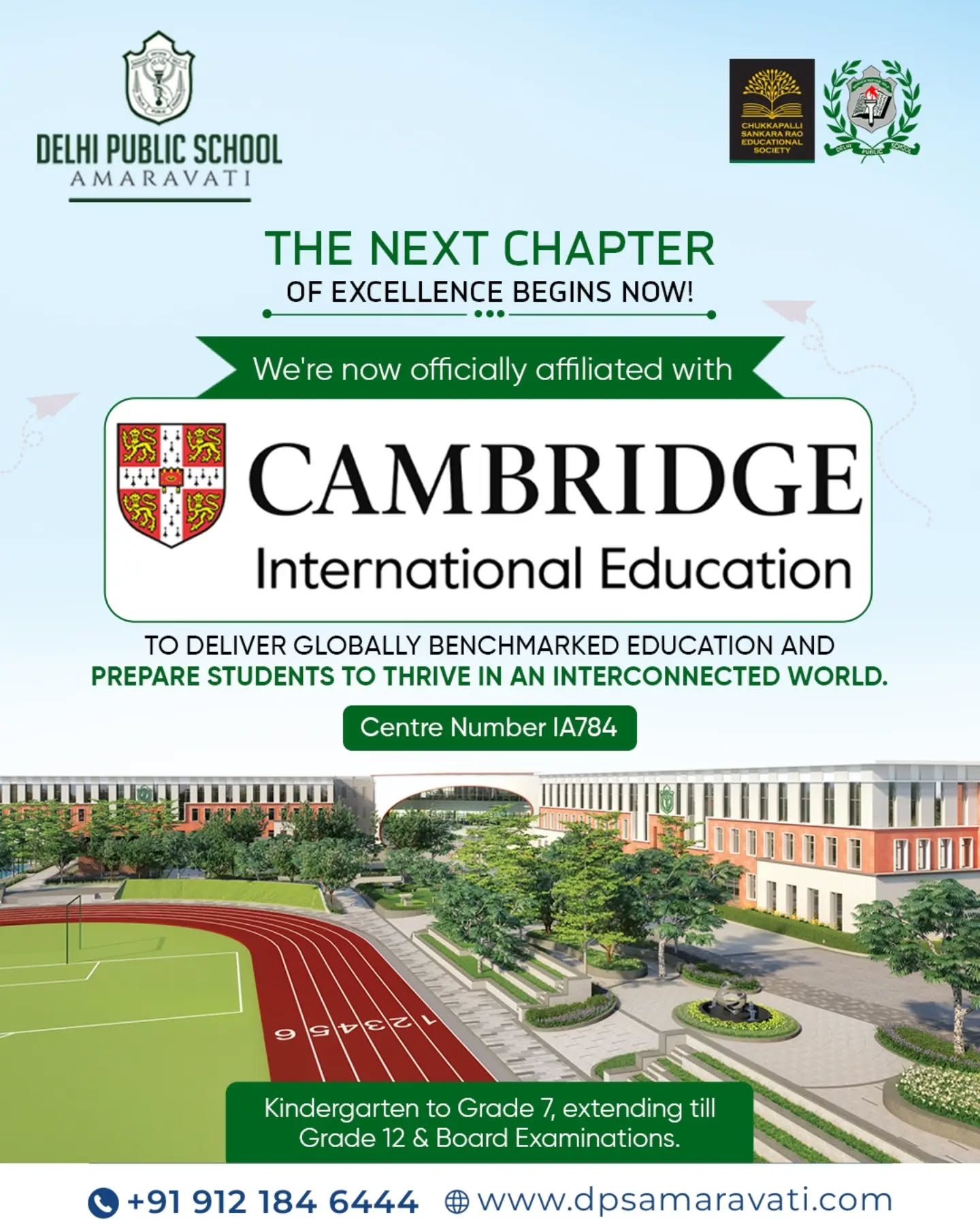 The next chapter of excellence begins now. A landmark milestone. A world of possibilities.
DPS Amaravati is proud to be officially affiliated with Cambridge International Education, marking a significant step forward in our commitment to globally benchmarked learning. As the world becomes increasingly interconnected, we believe education should not just keep pace, it should set the pace.
This affiliation opens new horizons for our learners, nurturing critical thinking, creativity, confidence, and a truly global outlook. It's a chance to spread their wings, think beyond boundaries, and gain the skills needed to thrive on the world stage.
#cambridgeinternational #dpsamaravati #globaleducation
| cambridge affiliation, international curriculum, global education, future ready learners, cambridge international, academic excellence, international schooling, critical thinking, student success, world class education, global learning, dps amaravati |