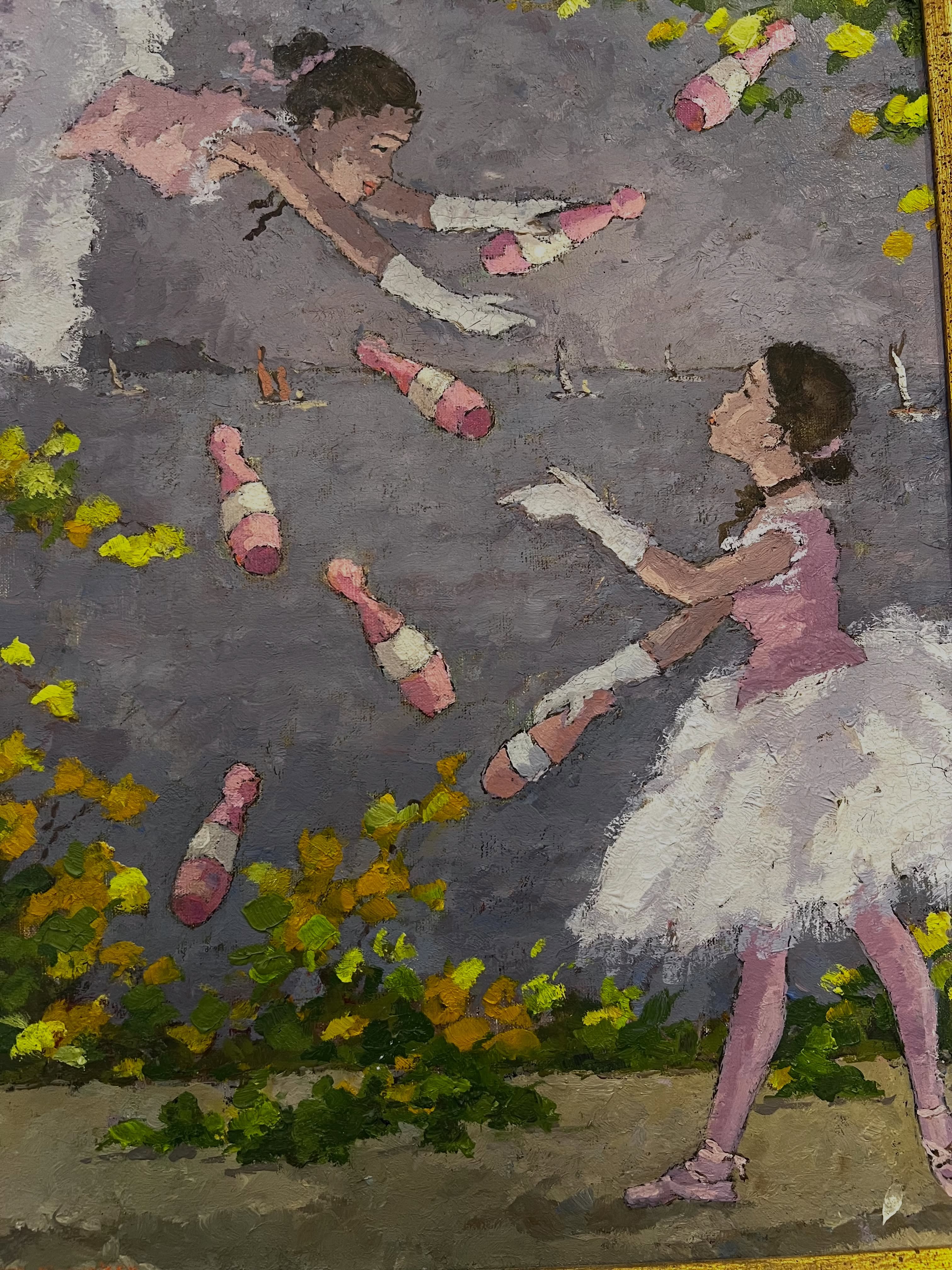 ✨ Just arrived ✨
A delightful and rarely seen work by French artist Suzanne Eisendieck, Jongleur Ambulantes (“Traveling Jugglers”).
Two young performers dressed in soft pink costumes dance through a dreamlike garden, their juggling pins suspended in mid-air. Painted with Eisendieck’s signature palette of delicate lavenders, blush pinks, and luminous whites, the scene captures the innocence, grace, and magic of childhood performance.
Known for her enchanting depictions of ballerinas, children, and Parisian life, Eisendieck had a remarkable ability to transform everyday moments into poetic celebrations of beauty and imagination.
This sweet little painting radiates joy and would make a wonderful addition to any collection of French Impressionist and Post-Impressionist art.
Available at Martine Boré Antiques.
#SuzanneEisendieck #FrenchArt #ImpressionistArt #BallerinaPainting #VintageArt FineArtCollector ArtCollector FrenchPainting OilOnCanvas ArtLovers AntiqueDealer MartineBoreAntiques CollectFineArt InteriorDesign ArtForInteriors WestVancouver BeautifulThings