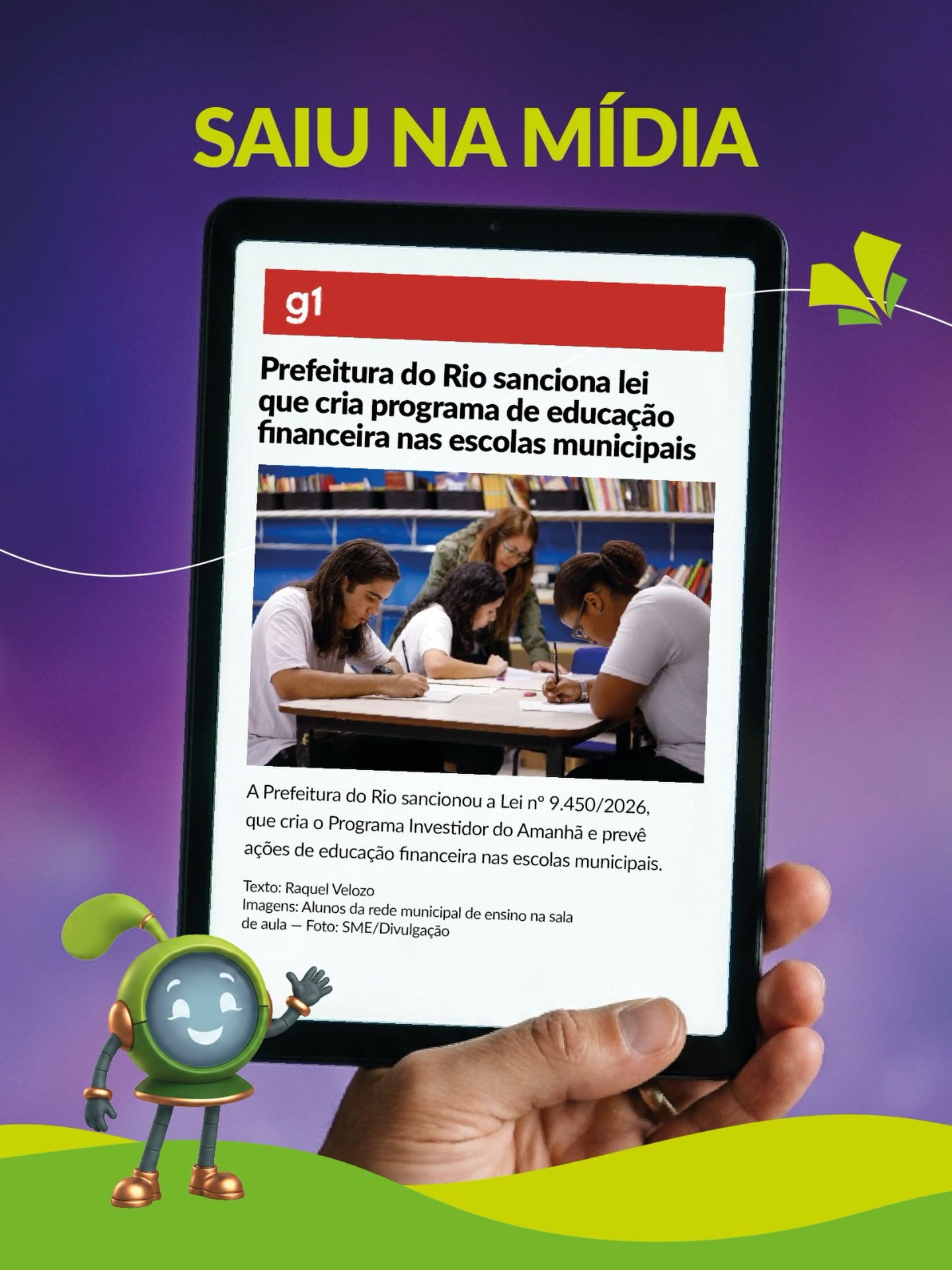 Quando a Educação Financeira entra na escola, todos ganham. 💚
O Rio de Janeiro acaba de sancionar uma lei que cria um programa de Educação Financeira para a rede municipal de ensino. Um avanço importante para que cada vez mais estudantes aprendam a lidar com escolhas, responsabilidades e com o fluxo do dinheiro desde cedo.
Porque educar financeiramente é preparar para a vida.
Confira a matéria completa na BIO.