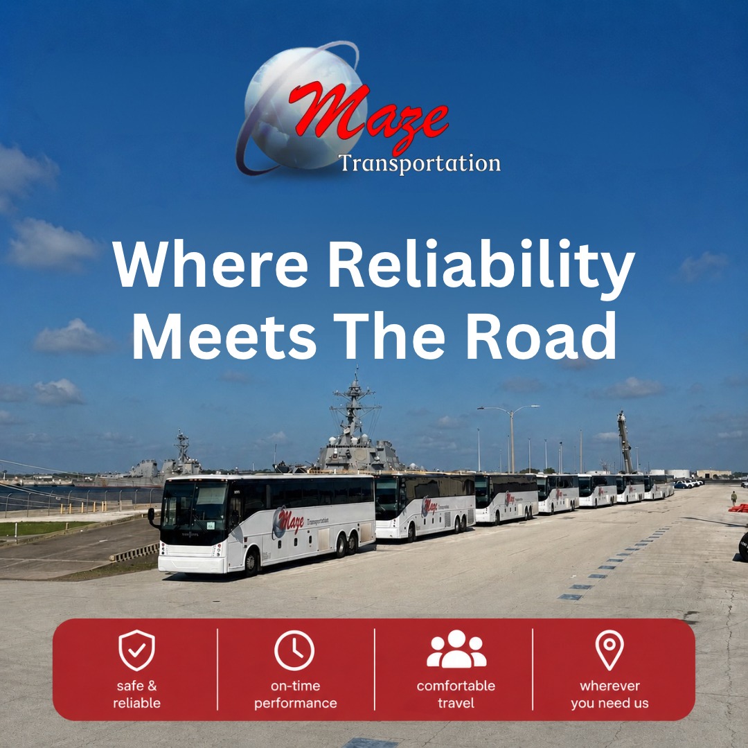 Honored to with with the U.S. Navy for personnel transport to Naval Station Mayport. Maze Transportation provides the safety, reliability, and professionalism that military operations demand. 🇺🇸