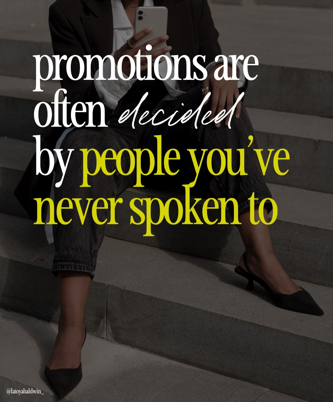 one of the earliest lessons that changed how I approached my career was realizing that many opportunities are discussed before they’re ever announced.
by the time some stretch assignments, promotions, and leadership opportunities become visible, people have already been talking about who might be a fit.
that’s why career growth isn’t just about performance.
it’s also about perception.
when your name comes up, what do people associate with it?
leadership?
initiative?
influence?
potential?
or simply being dependable in your current role?
the strongest promotion cases are usually built long before the opportunity appears.
comment READY and I’ll send you my Promotion Readiness Assessment to help you identify the signals you’re sending before your name comes up in the room.