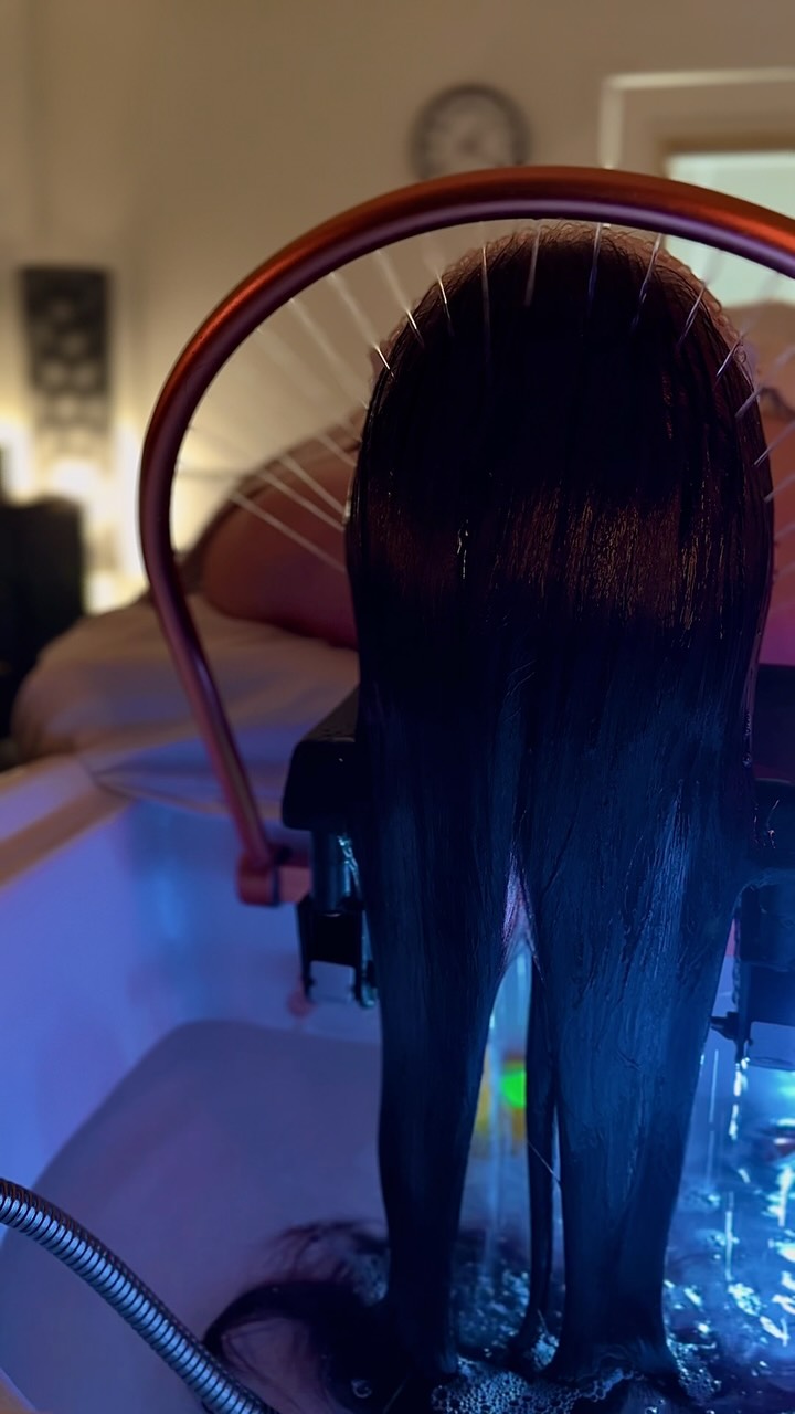 There’s a reason the halo is the moment everyone stops scrolling. ✨
The gentle cascade of warm water. The soft sound of every stream. The feeling of your mind finally slowing down.
It’s more than a trend, it’s a whole body experience.
At Neon Heart, our Head Spa was designed to help you disconnect from the noise and reconnect with calm. From your personalized scalp analysis to nourishing treatments and the signature viral halo rinse, every step is intentionally created to leave your scalp healthier, your hair happier, and your nervous system a little more at peace.
Close your eyes.
Take a deep breath.
And let the stress wash away.
Ready to experience the halo for yourself? Reserve your Head Spa today. 🤍
#NeonHeartSalon #HeadSpa #DesMoinesSalon #Relaxation #JohnstonIA