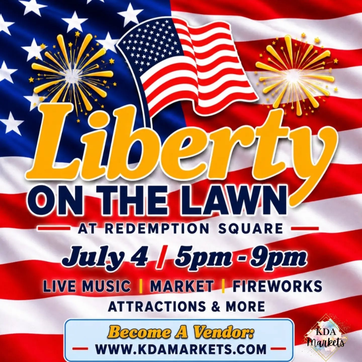 ๐บ๐ธโจ Celebrate Independence Day with us at ๐๐ถ๐ฏ๐ฒ๐ฟ๐๐ ๐ผ๐ป ๐๐ต๐ฒ ๐๐ฎ๐๐ป ๐ฎ๐ ๐ฅ๐ฒ๐ฑ๐ฒ๐บ๐ฝ๐๐ถ๐ผ๐ป ๐ฆ๐พ๐๐ฎ๐ฟ๐ฒ! โจ๐บ๐ธ
Join us for an unforgettable evening of family fun, live entertainment, and patriotic celebration!
Bring your friends, family, neighbors, coworkersโeveryone is welcome for an evening filled with great entertainment, community, and patriotic spirit.
๐
Saturday, July 4, 2026
๐ 5:00 PM โ 9:00 PM
๐ Redemption Square, 250 Assay St
๐๐ป๐ท๐ผ๐:
๐ถ Live Music
๐ Delicious Food
๐๏ธ Local Market Vendors
๐ Kid's Zone
๐ Family Entertainment
๐ Fireworks Finale
โจ Attractions & More!
Festivities begin at 5:00 PM, so come early to enjoy everything Liberty on the Lawn has to offer before ending the evening with an incredible fireworks display.
๐ ๐ผ๐๐ข๐๐จ๐จ๐๐ค๐ฃ ๐๐จ ๐๐๐๐!
๐๏ธ ๐๐ง๐ญ๐๐ซ๐๐ฌ๐ญ๐๐ ๐ข๐ง ๐๐๐๐จ๐ฆ๐ข๐ง๐ ๐ ๐ฏ๐๐ง๐๐จ๐ซ?
๐๐ฉ๐ฉ๐ฅ๐ฒ ๐ญ๐จ๐๐๐ฒ ๐๐ญ: ๐๐๐.๐ธ๐ฑ๐ฎ๐บ๐ฎ๐ฟ๐ธ๐ฒ๐๐.๐ฐ๐ผ๐บ
Tag your crew, bring your lawn chairs, and join us for an unforgettable Independence Day celebration! ๐บ๐ธโค๏ธ๐ค๐
#HoustonEvents #HoustonMarkets #Springtx #thewoodlandstx #ThingsToDoHouston