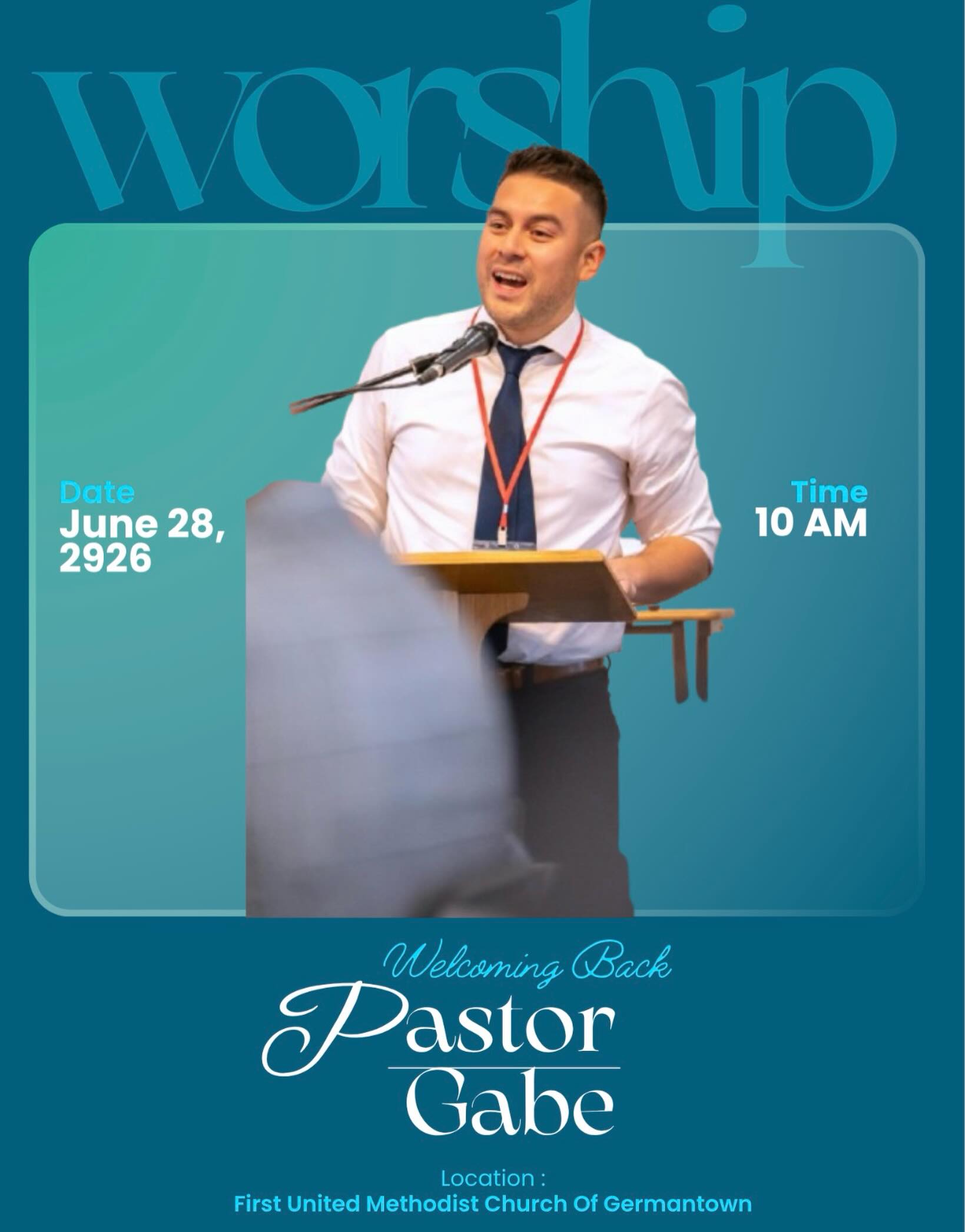 we’re SO excited to be welcoming back Pastor Gabe for Sunday worship this weekend!!! 💙✨ #church #germantown #sundayworship❤️