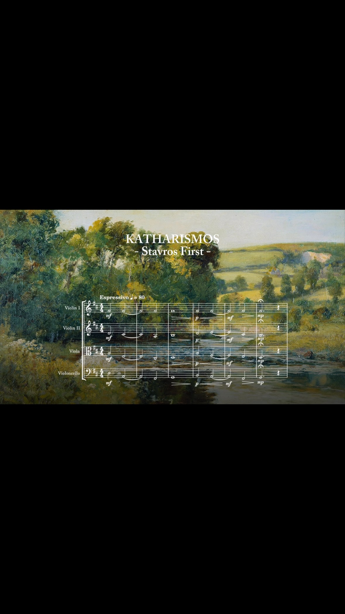 A new string quartet I wrote this week, inspired by the Ancient Greek word Katharismos (Καθαρισμός), which means “purification” or “cleansing.” In the Orthodox spiritual tradition, it refers to the purification of the heart: the gradual process of letting go of the things that cloud our vision, distract us, and keep us from God. I’ve always found the idea deeply moving: the lifelong journey of drawing nearer to God through both joy and sorrow, struggle and grace. This piece is my attempt to reflect something of that journey in music.
“Christ is our friend, our brother; He is whatever is good and beautiful. He is everything.” — St. Porphyrios
#cinematicmusic #stringquartet #stavrosfirst