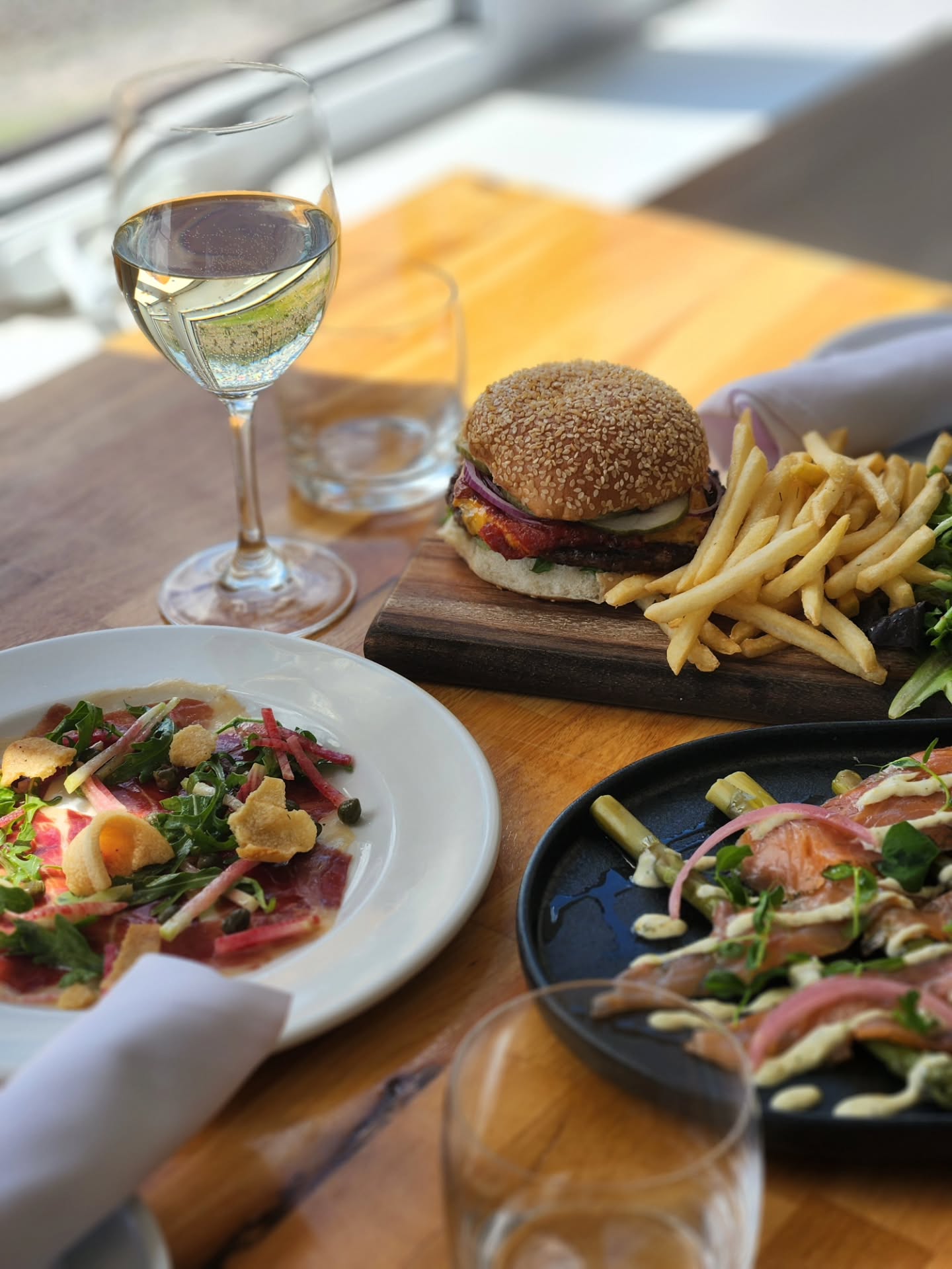 Looking for weekend plans?
Join us at the winery restaurant this weekend and enjoy a delicious meal with beautiful vineyard views.
**Restaurant Hours:**
Friday & Saturday Lunch: 11:00 AM – 3:00 PM
Friday & Saturday Dinner: 5:00 PM – 8:00 PM
Sunday Brunch: 11:00 AM – 3:00 PM
We can't wait to welcome you this weekend! Reserve your table or stop by and enjoy a relaxing meal with us.